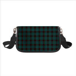 ScotsTee Shop Scottish Douglas Black Modern Tartan Women's Chain Crossbody Bag Square Bag