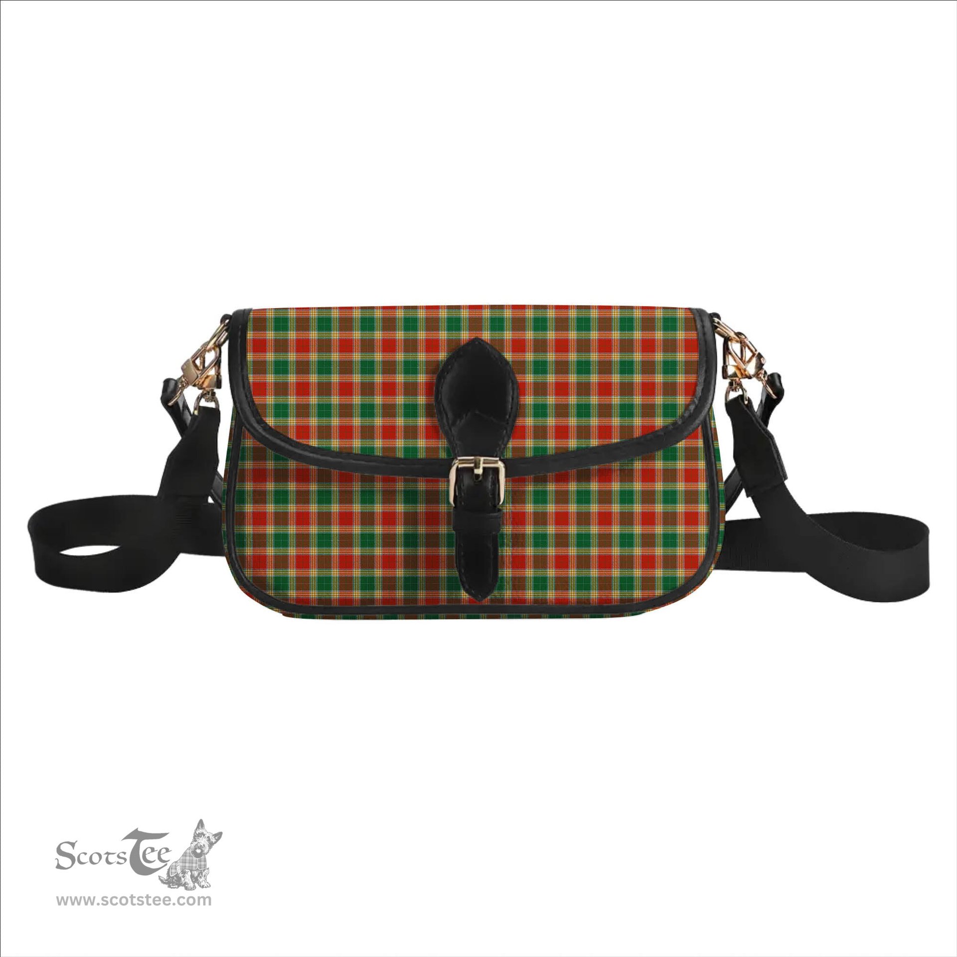 ScotsTee Shop Scottish Gibsone Ancient Tartan Women's Chain Crossbody Bag Square Bag