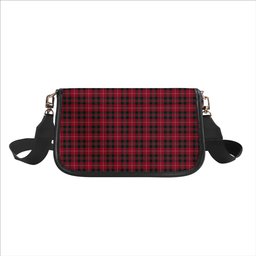 ScotsTee Shop Scottish Galbraith Maroon Modern Tartan Women's Chain Crossbody Bag Square Bag