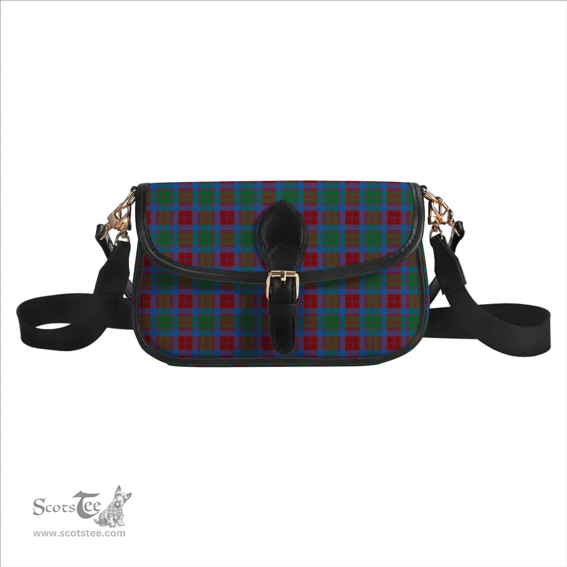 ScotsTee Shop Scottish Fraser of Altyre Ancient Tartan Women's Chain Crossbody Bag Square Bag