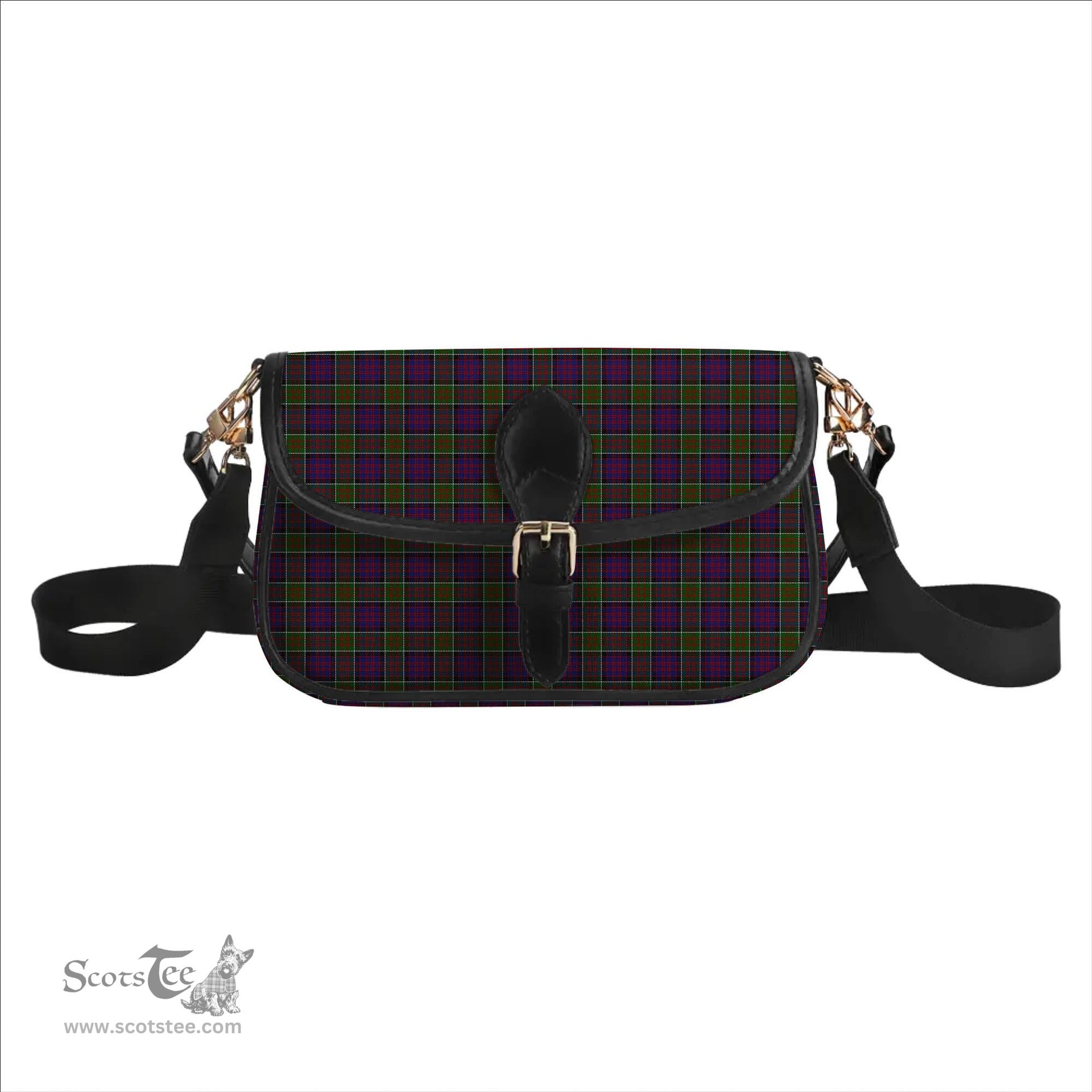 ScotsTee Shop Scottish Donald of Clan Ranald Modern Tartan Women's Chain Crossbody Bag Square Bag