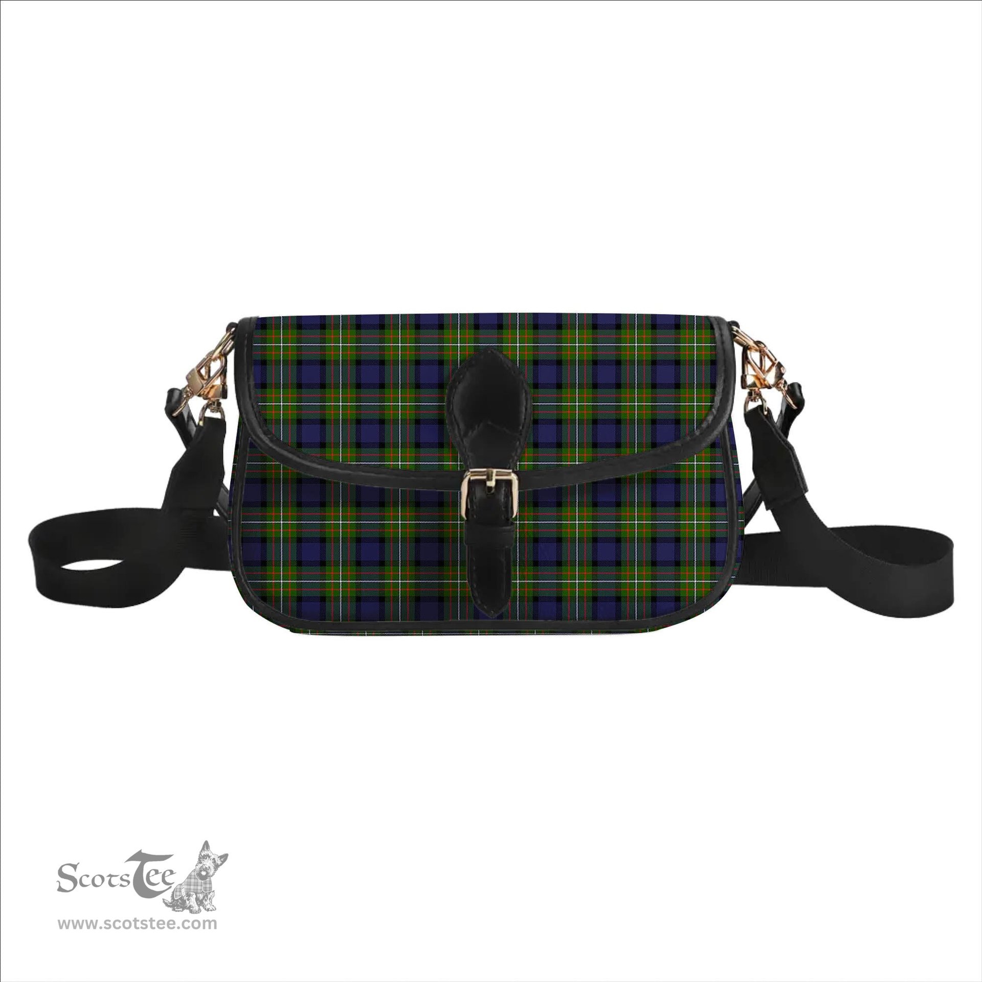 ScotsTee Shop Scottish Fergusson Modern Tartan Women's Chain Crossbody Bag Square Bag