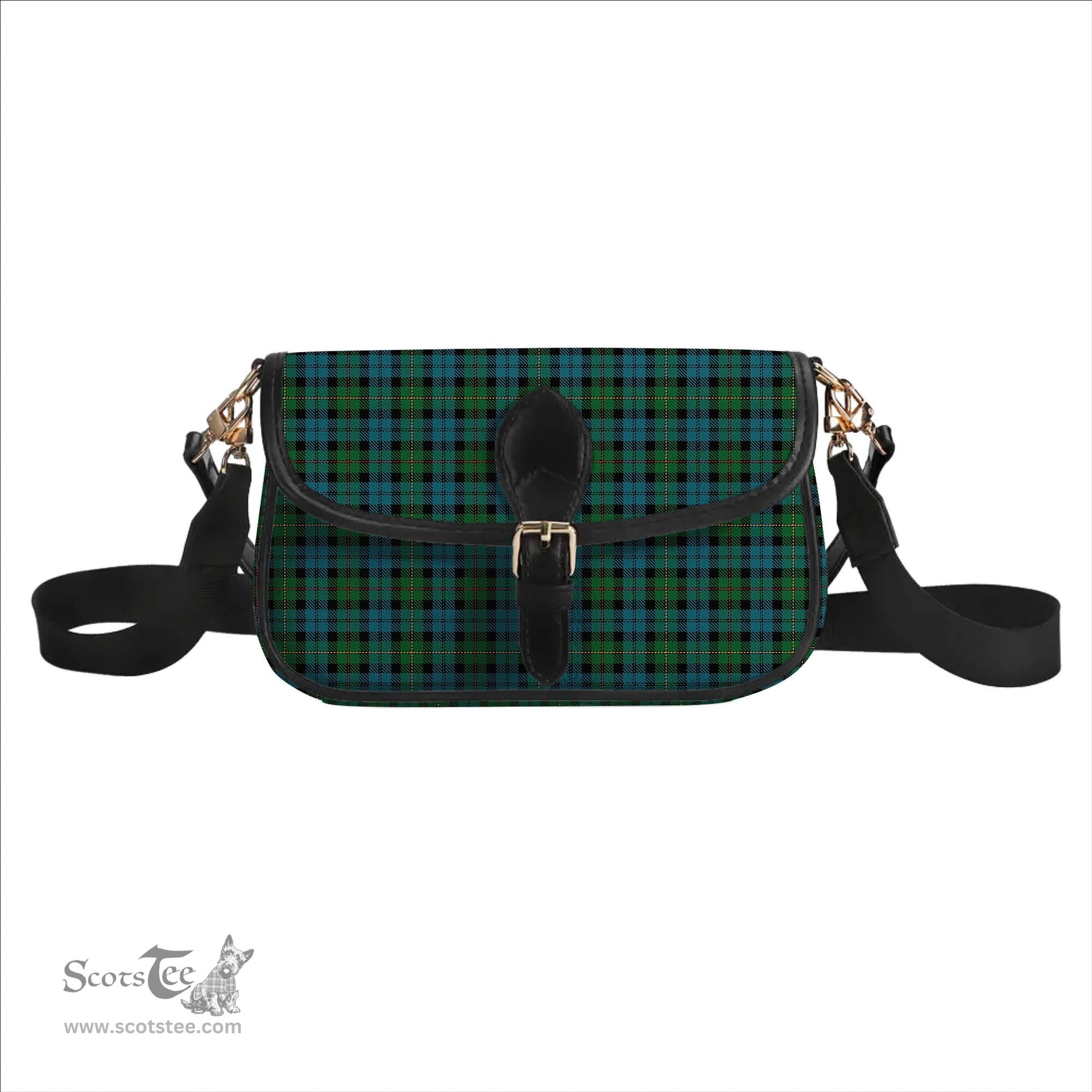 ScotsTee Shop Scottish Ewing Ancient Tartan Women's Chain Crossbody Bag Square Bag