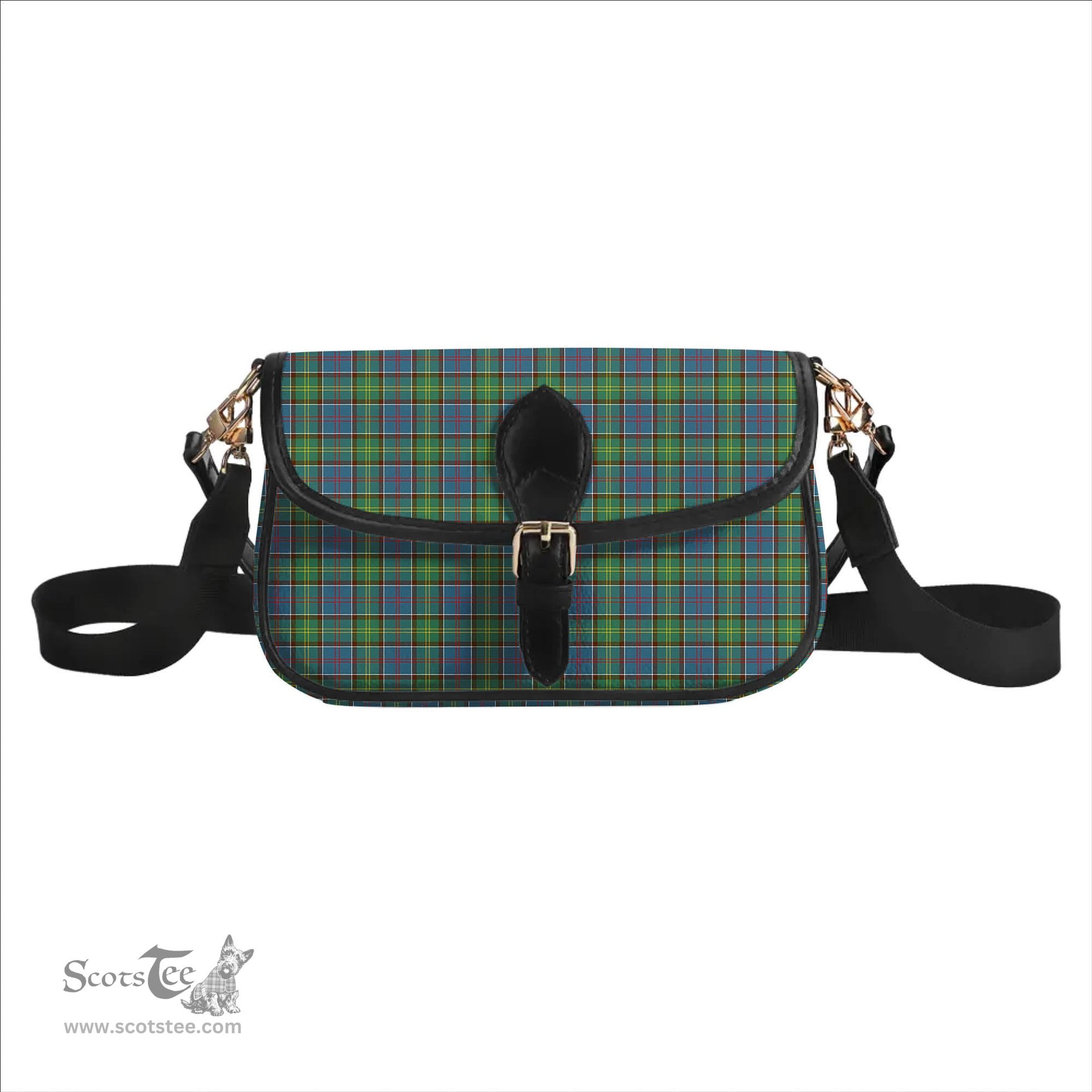 ScotsTee Shop Scottish Dalrymple SC Tartan Women's Chain Crossbody Bag Square Bag