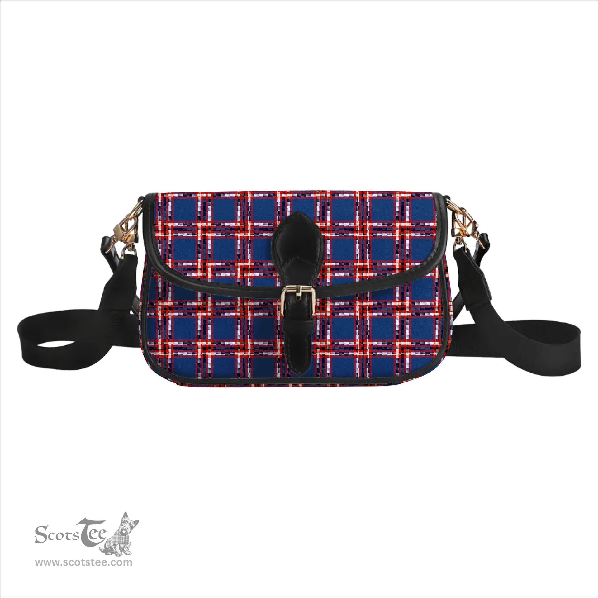 ScotsTee Shop Scottish Laing of Archiestown Modern Tartan Women's Chain Crossbody Bag Square Bag