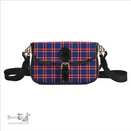 ScotsTee Shop Scottish Laing of Archiestown Modern Tartan Women's Chain Crossbody Bag Square Bag