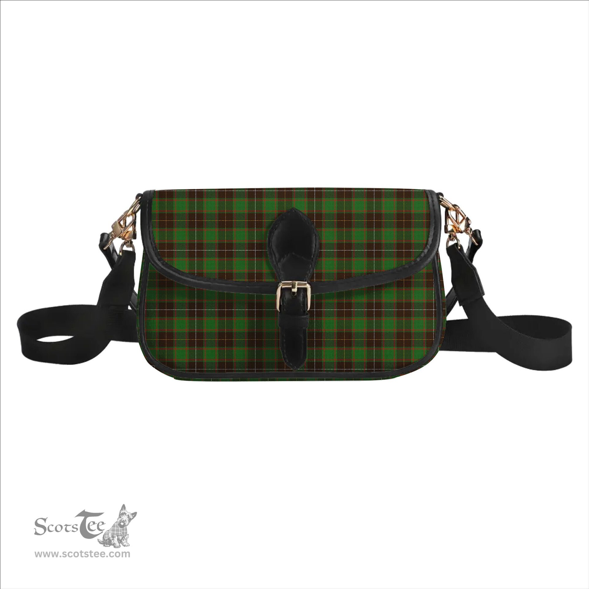 ScotsTee Shop Scottish MacFie Hunting Ancient Tartan Women's Chain Crossbody Bag Square Bag