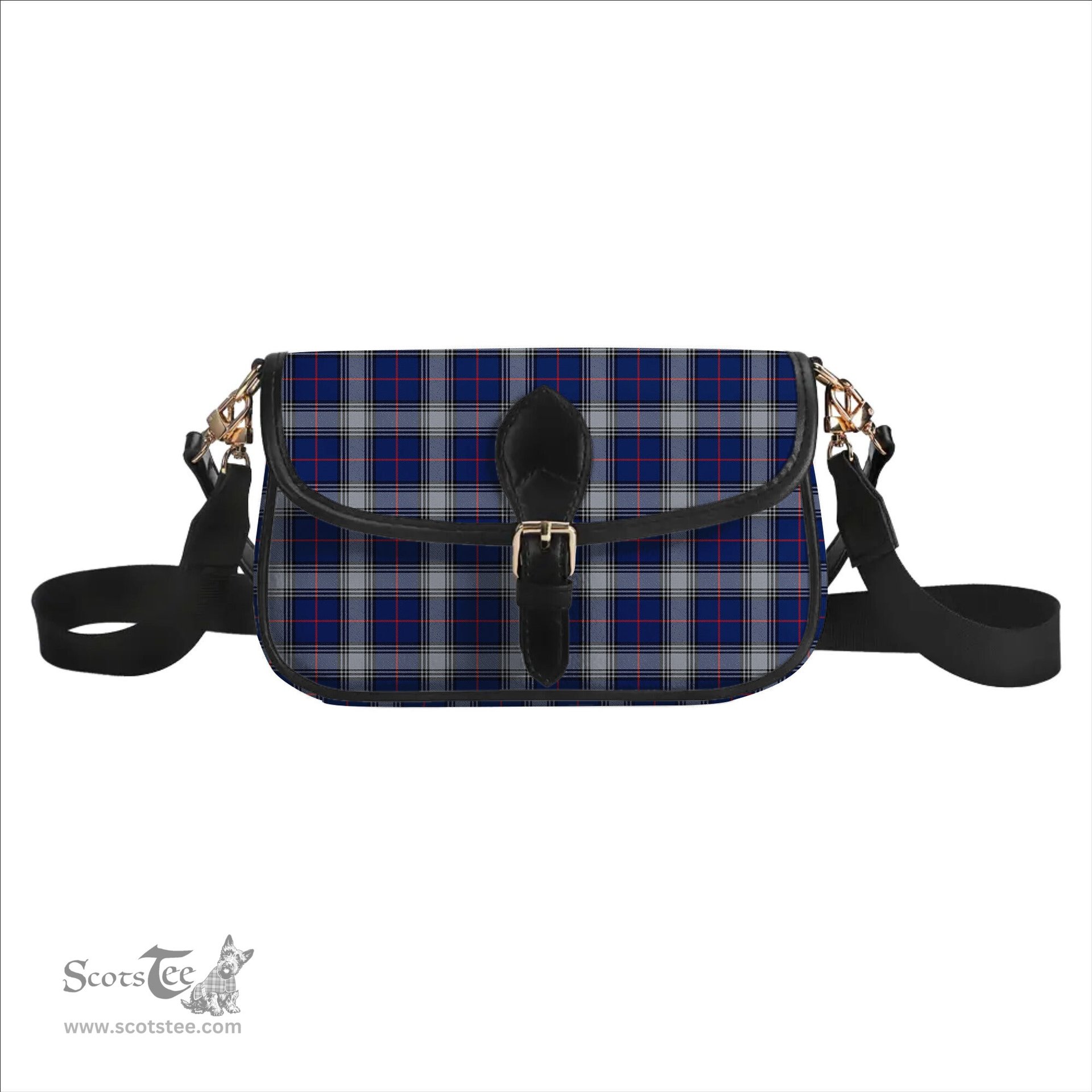 ScotsTee Shop Scottish Kinnaird Modern Tartan Women's Chain Crossbody Bag Square Bag