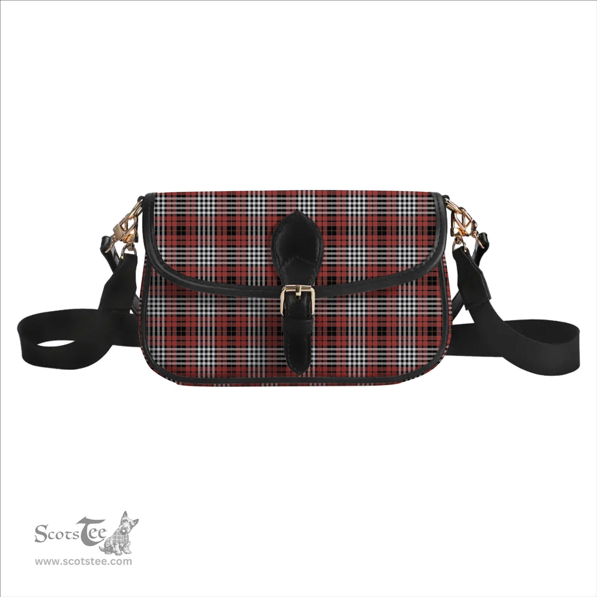 ScotsTee Shop Scottish Little of Morton Rigg Ancient Tartan Women's Chain Crossbody Bag Square Bag