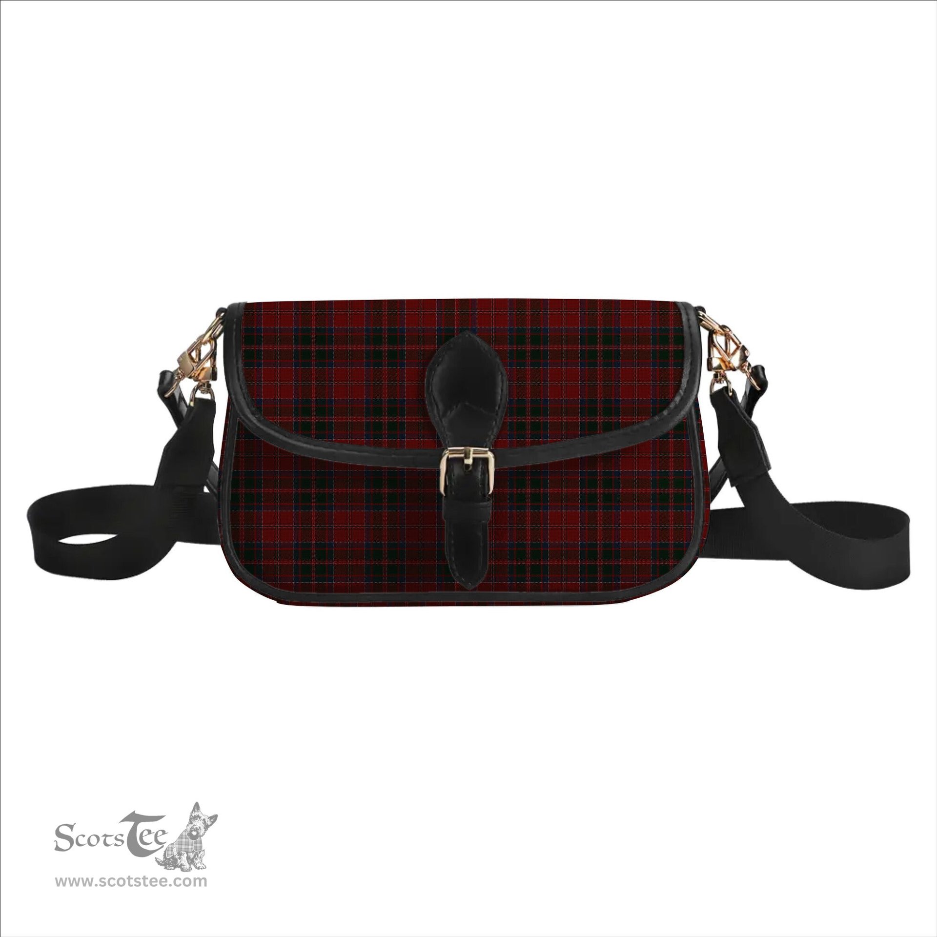 ScotsTee Shop Scottish MacDonald of Glencoe Tartan Women's Chain Crossbody Bag Square Bag