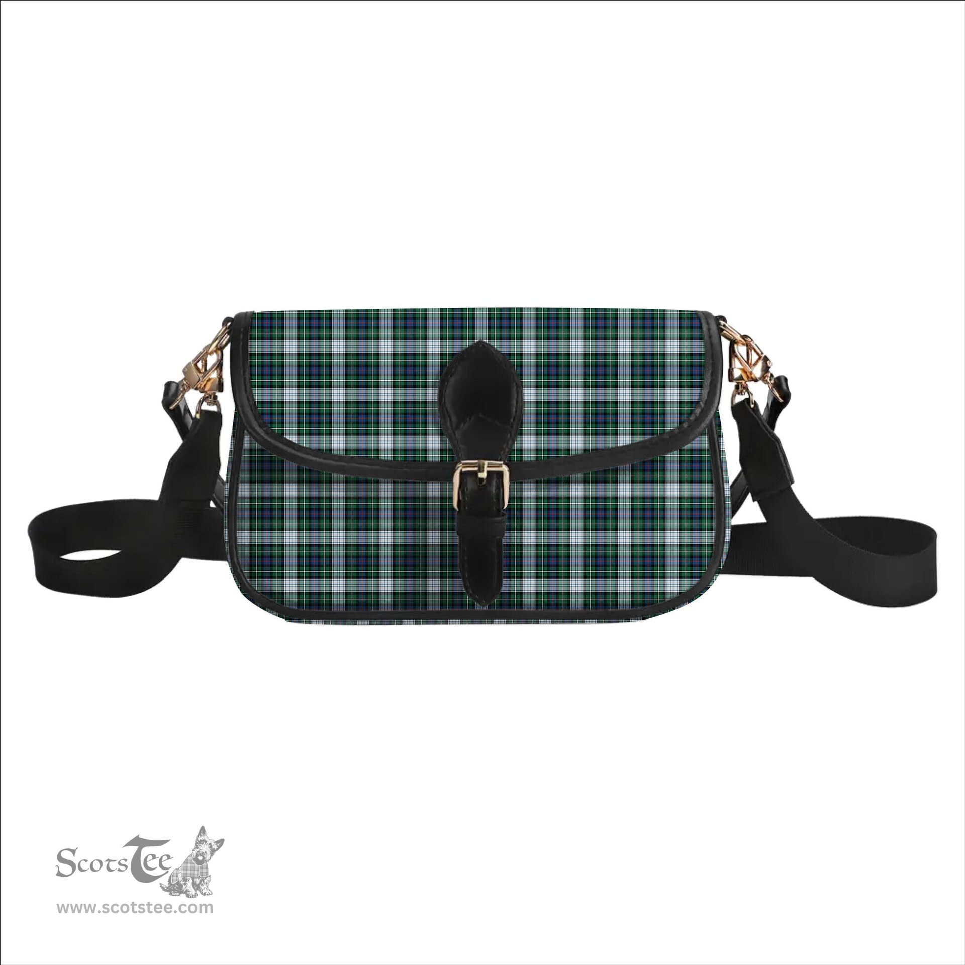 ScotsTee Shop Scottish MacKenzie Dress Ancient Tartan Women's Chain Crossbody Bag Square Bag