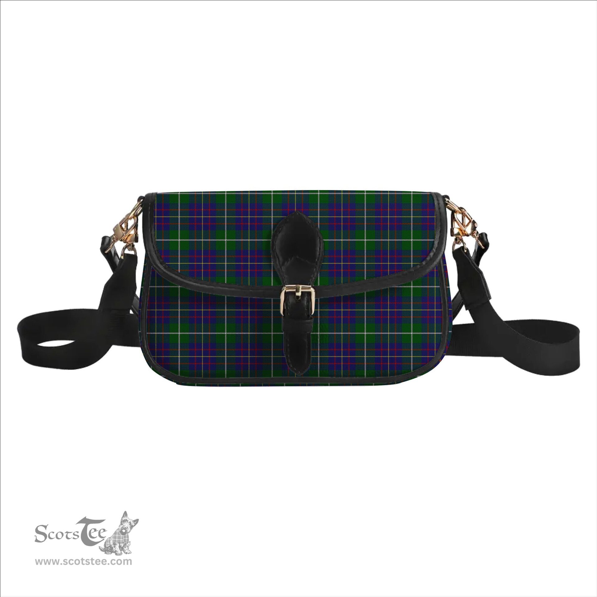 ScotsTee Shop Scottish MacIntyre Inglis Tartan Women's Chain Crossbody Bag Square Bag