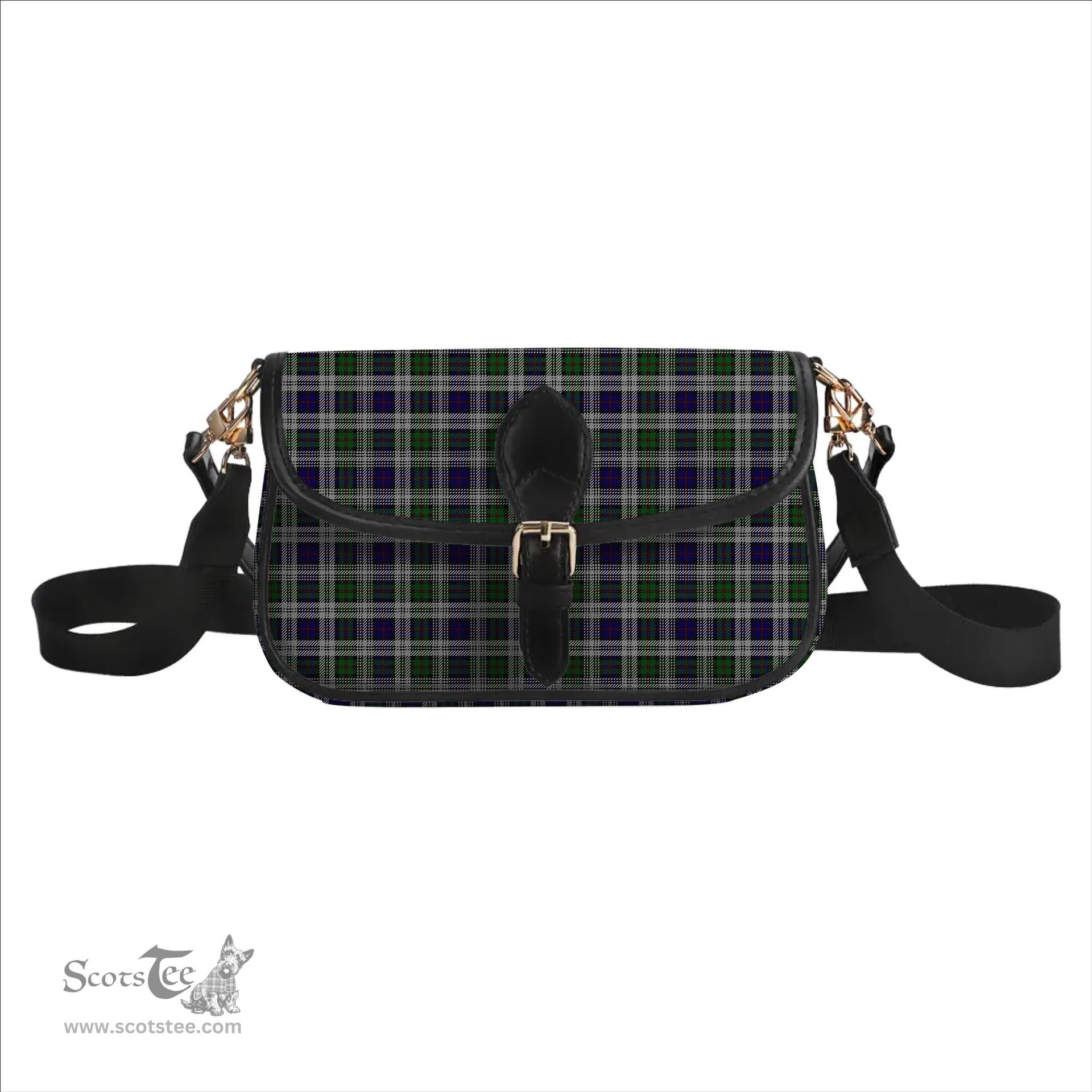 ScotsTee Shop Scottish MacKinlay Dress Tartan Women's Chain Crossbody Bag Square Bag