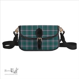 ScotsTee Shop Scottish Kelly of Sleat Hunting Modern Tartan Women's Chain Crossbody Bag Square Bag