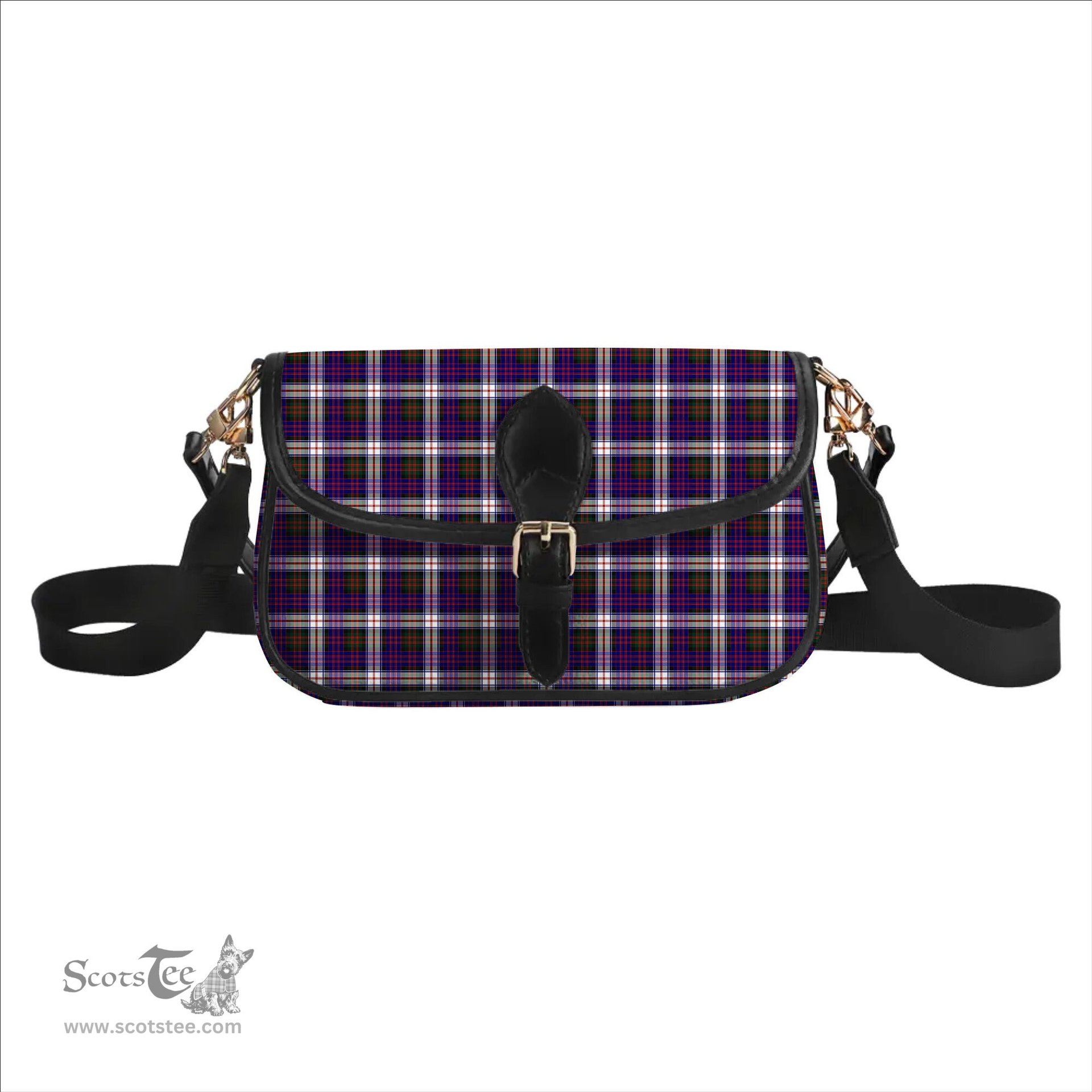 ScotsTee Shop Scottish MacDonald Dress Modern SC Tartan Women's Chain Crossbody Bag Square Bag