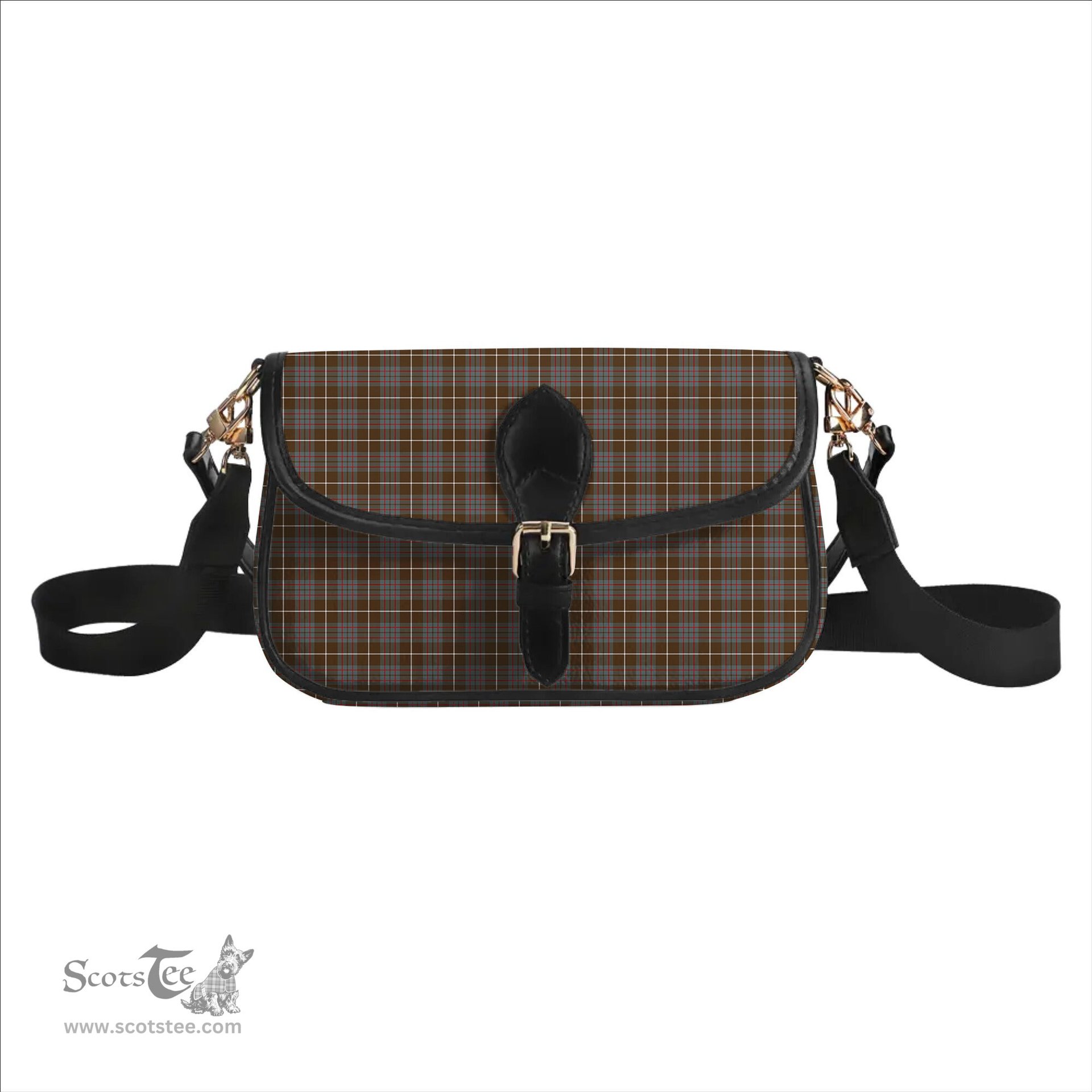 ScotsTee Shop Scottish MacIntyre Hunting Weathered Tartan Women's Chain Crossbody Bag Square Bag