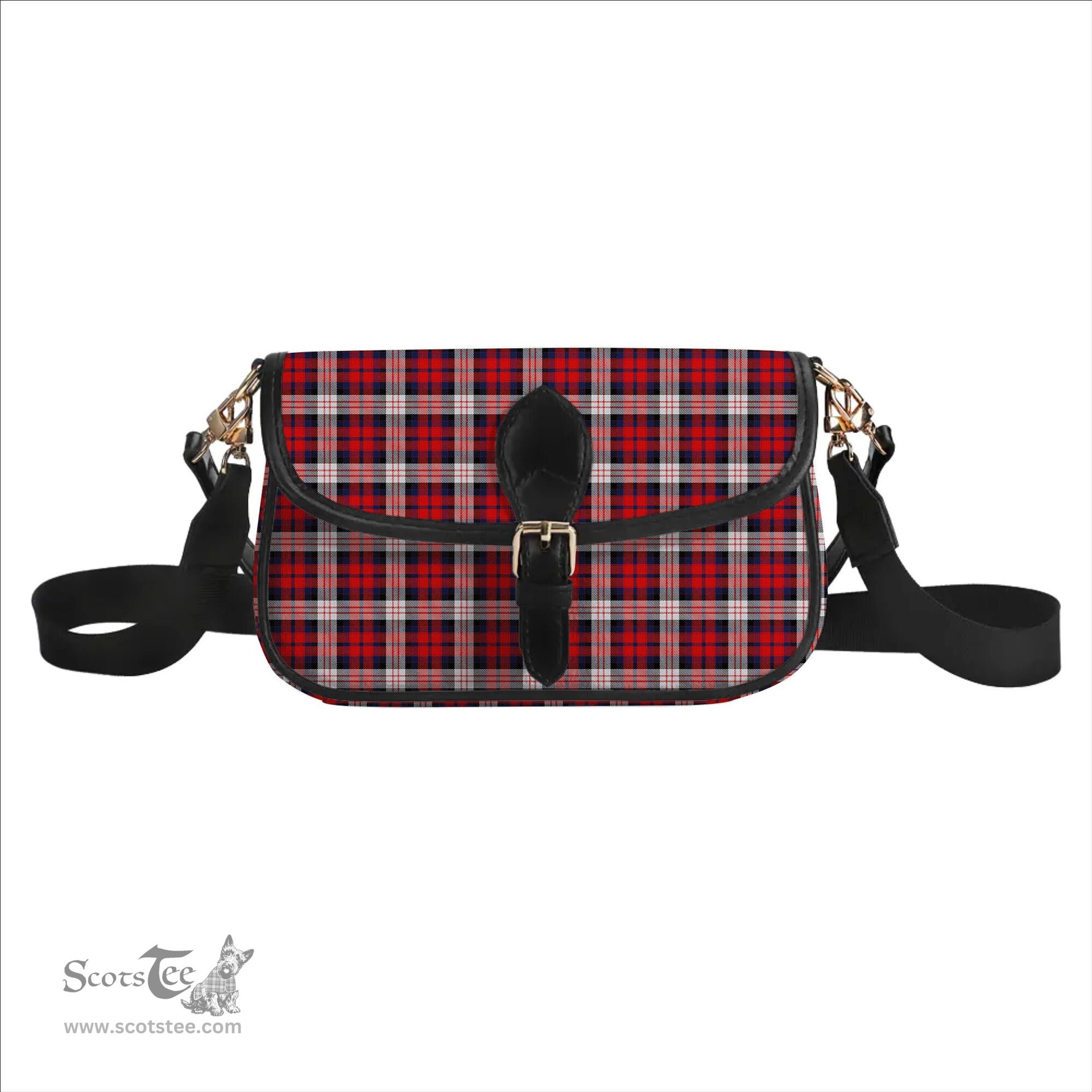 ScotsTee Shop Scottish MacDonald Dress Irish Modern Tartan Women's Chain Crossbody Bag Square Bag