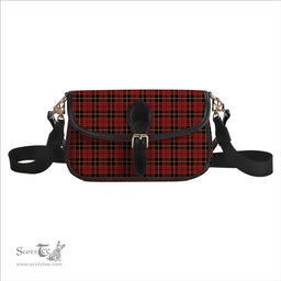 ScotsTee Shop Scottish MacAlister of Skye Modern Tartan Women's Chain Crossbody Bag Square Bag