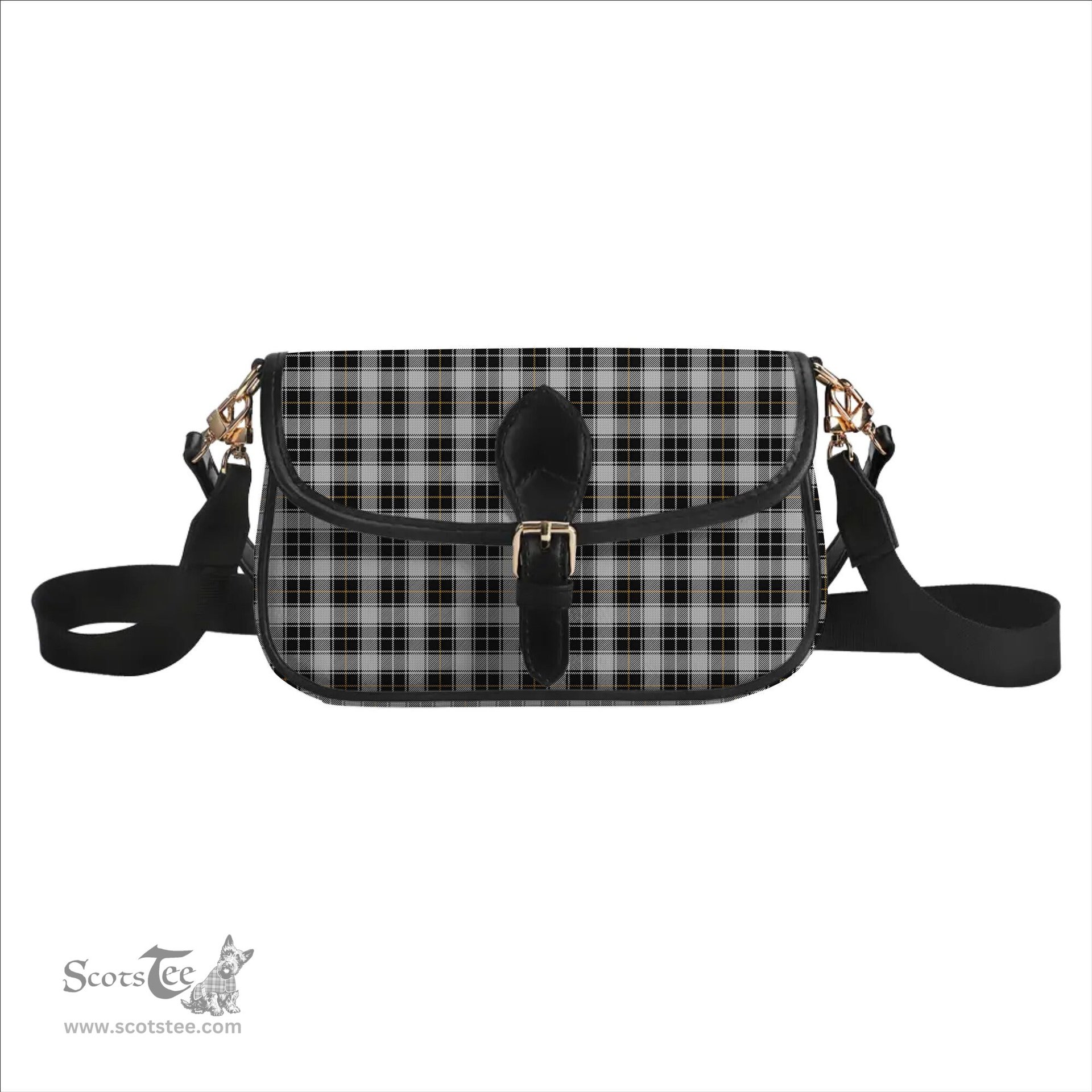 ScotsTee Shop Scottish MacFie of Colonsay Dress Tartan Women's Chain Crossbody Bag Square Bag