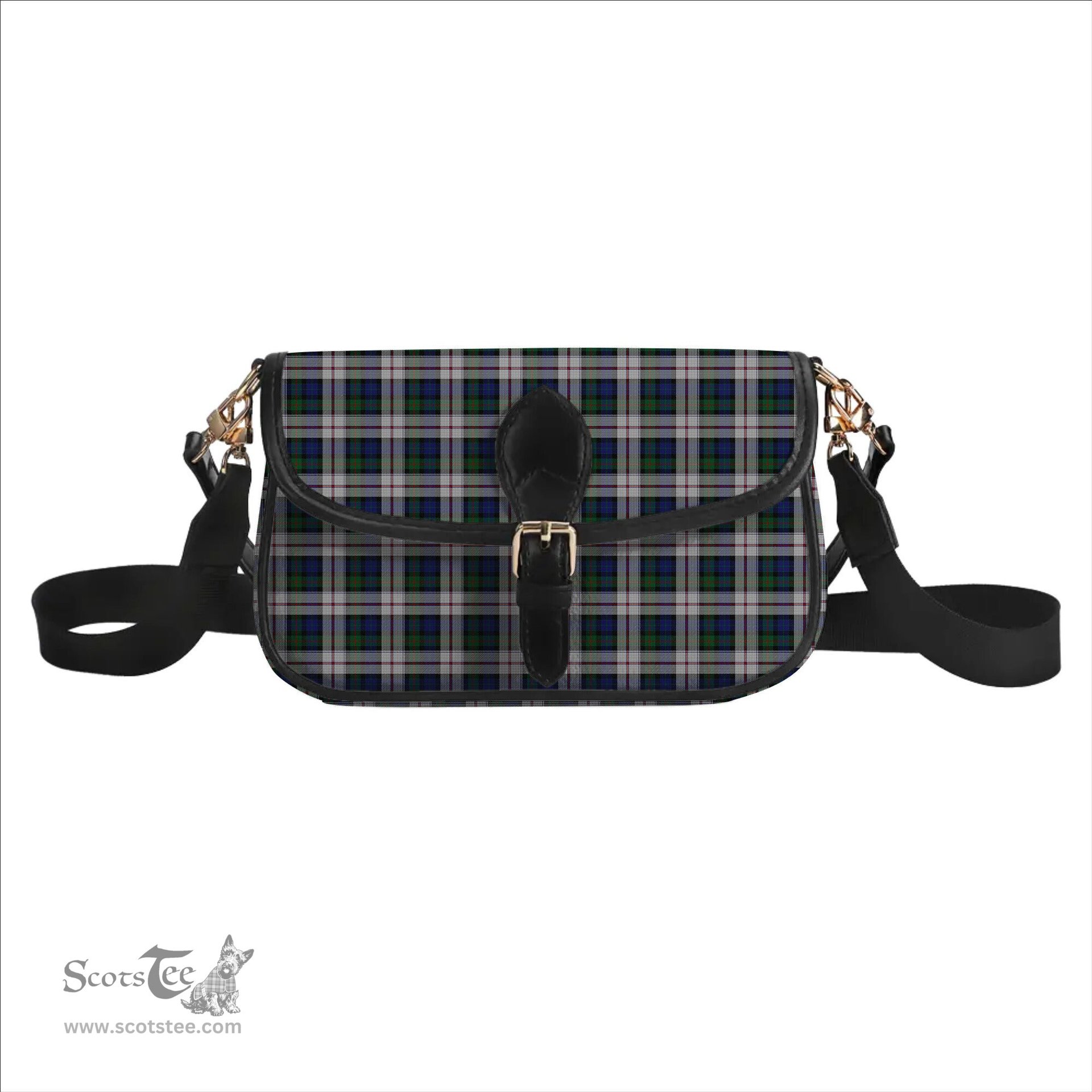 ScotsTee Shop Scottish Lauder Dress Tartan Women's Chain Crossbody Bag Square Bag