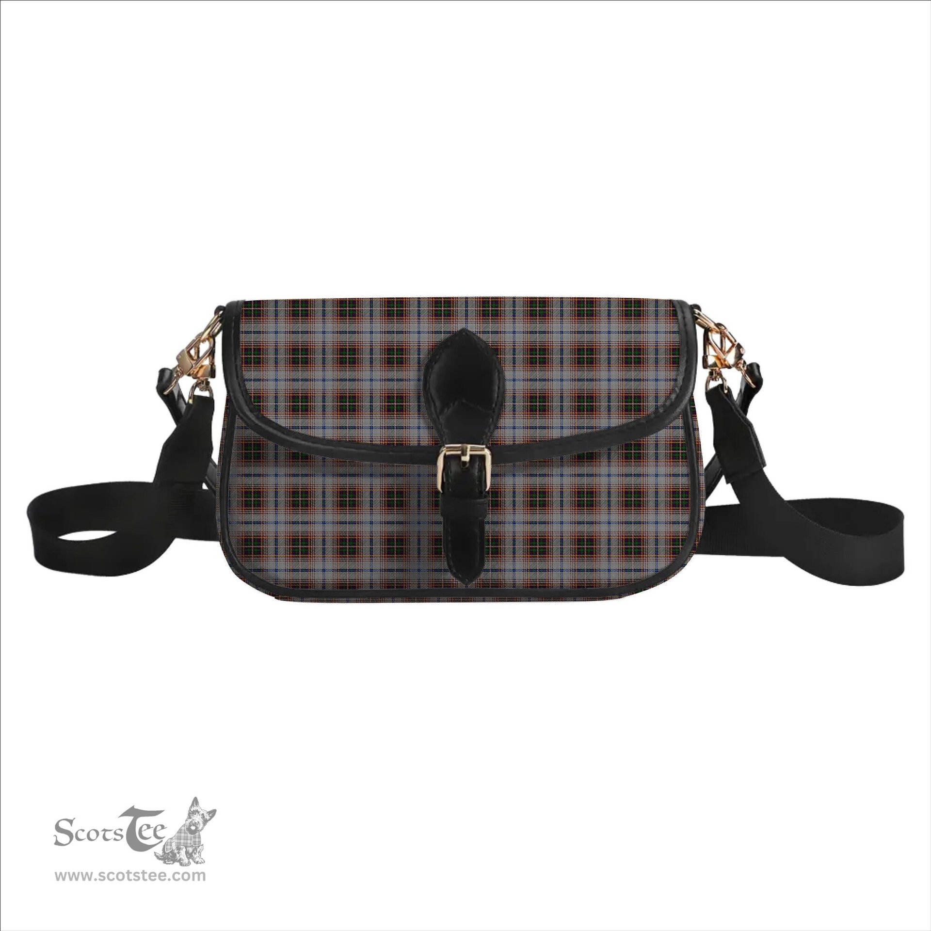 ScotsTee Shop Scottish Innes Red Dress Dance Tartan Women's Chain Crossbody Bag Square Bag