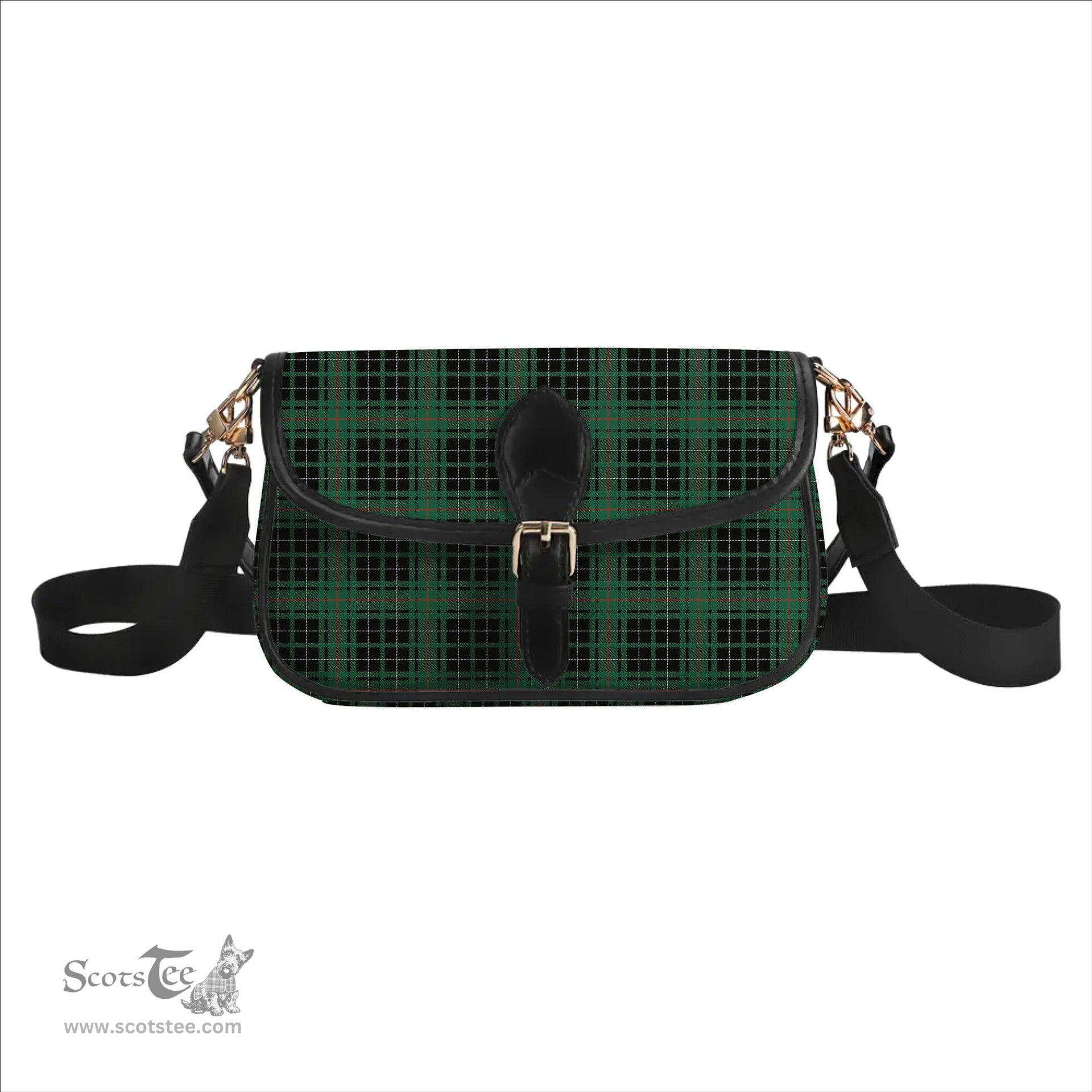 ScotsTee Shop Scottish MacAulay Hunting Ancient Tartan Women's Chain Crossbody Bag Square Bag