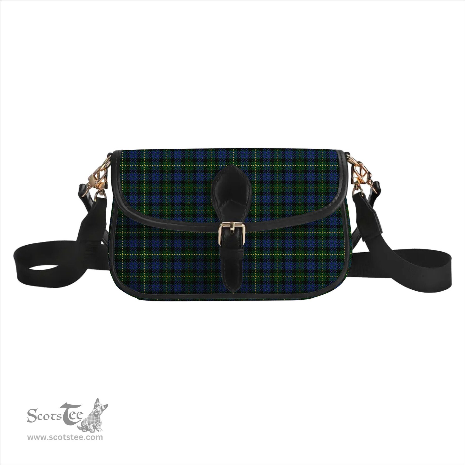 ScotsTee Shop Scottish MacKay Bonner Tartan Women's Chain Crossbody Bag Square Bag
