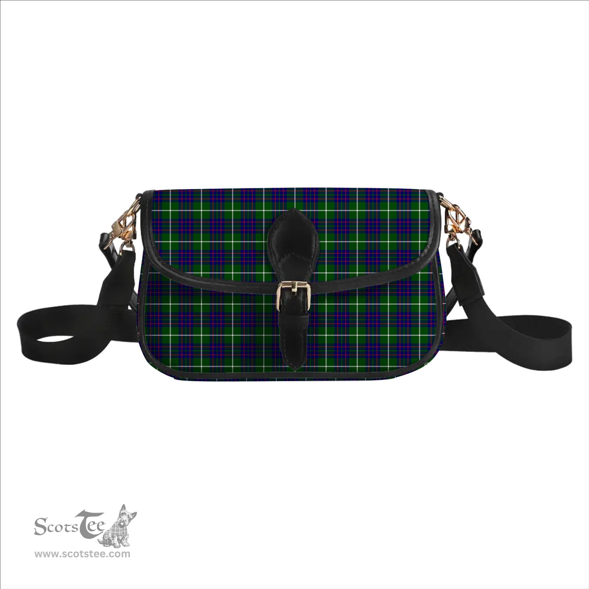 ScotsTee Shop Scottish MacIntyre Hunting Modern Tartan Women's Chain Crossbody Bag Square Bag