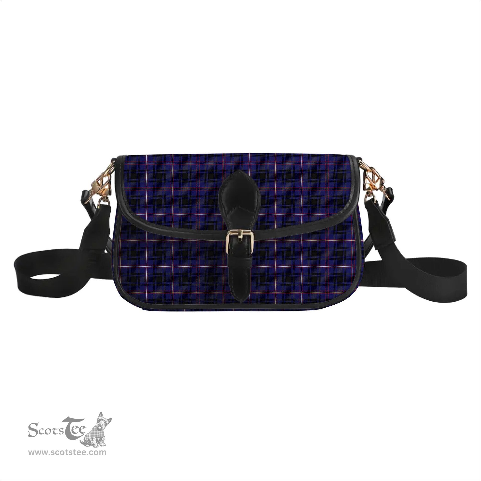 ScotsTee Shop Scottish MacIver of Strome Tartan Women's Chain Crossbody Bag Square Bag