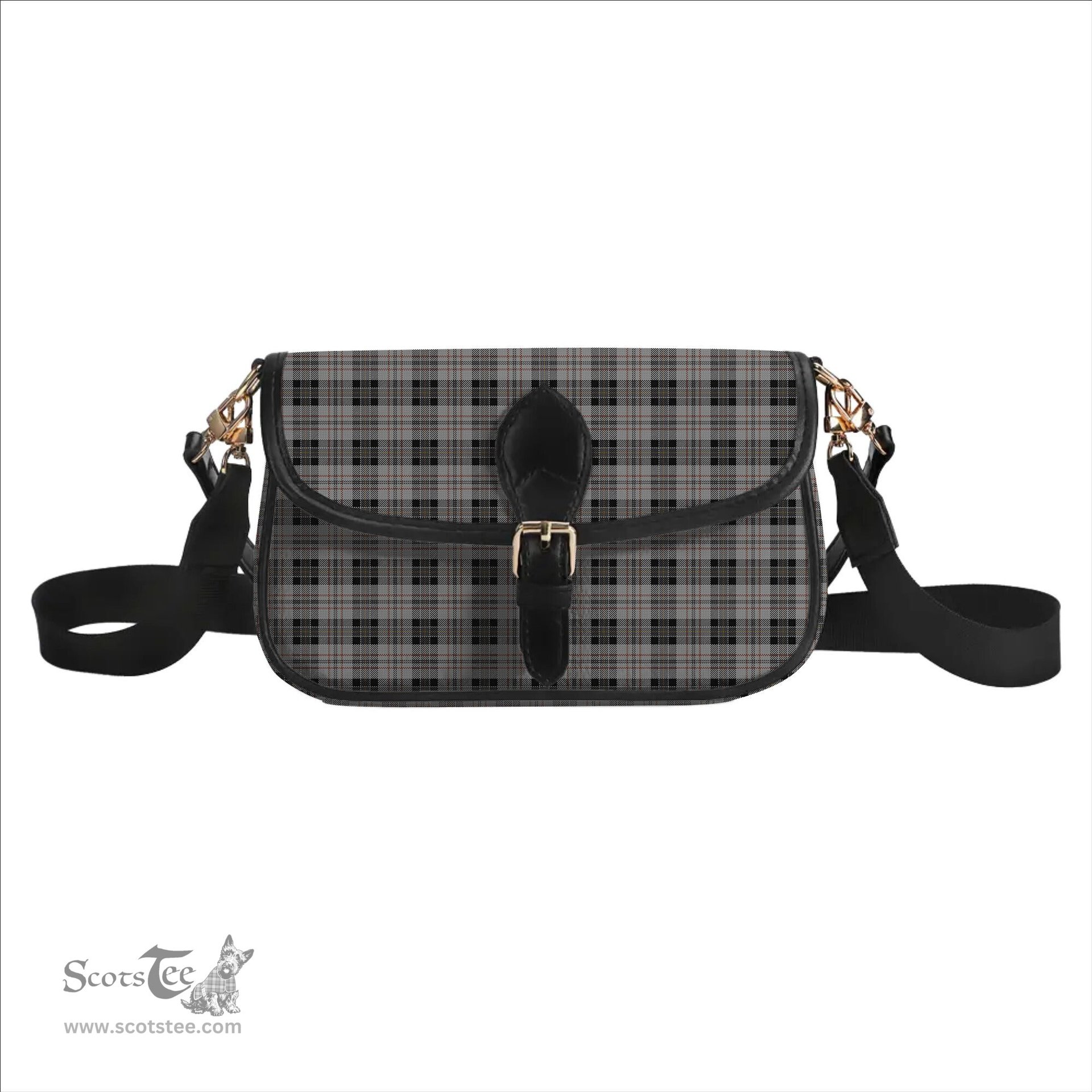 ScotsTee Shop Scottish Harris Tartan Women's Chain Crossbody Bag Square Bag