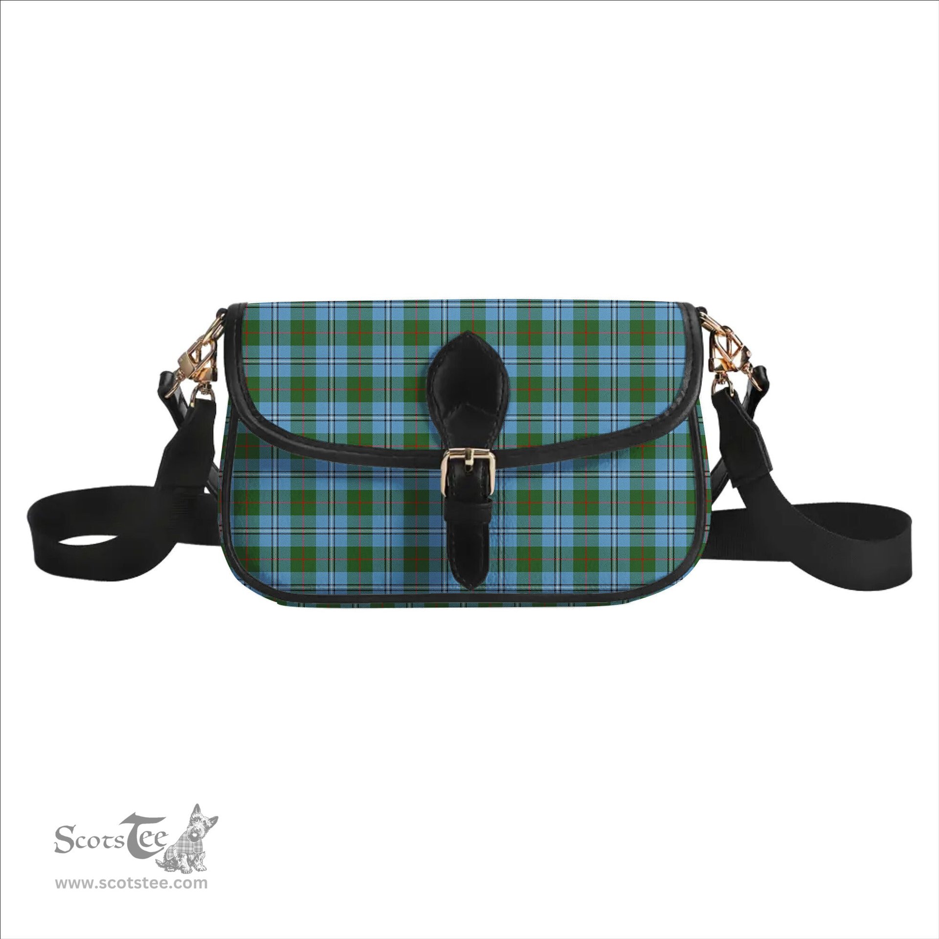 ScotsTee Shop Scottish Irvine of Glentulchan Modern Tartan Women's Chain Crossbody Bag Square Bag