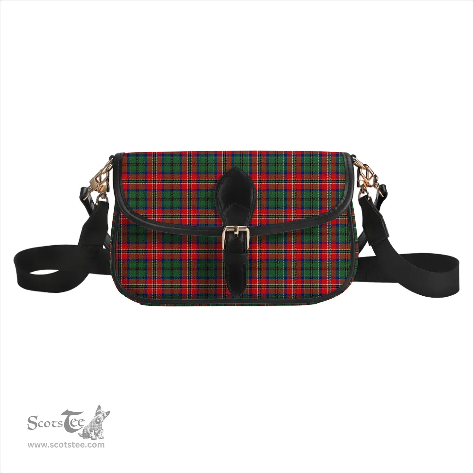 ScotsTee Shop Scottish MacCulloch Modern Tartan Women's Chain Crossbody Bag Square Bag