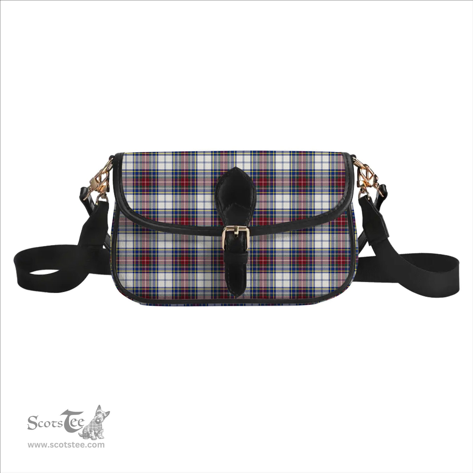 ScotsTee Shop Scottish MacBeth Dress  Modern Tartan Women's Chain Crossbody Bag Square Bag