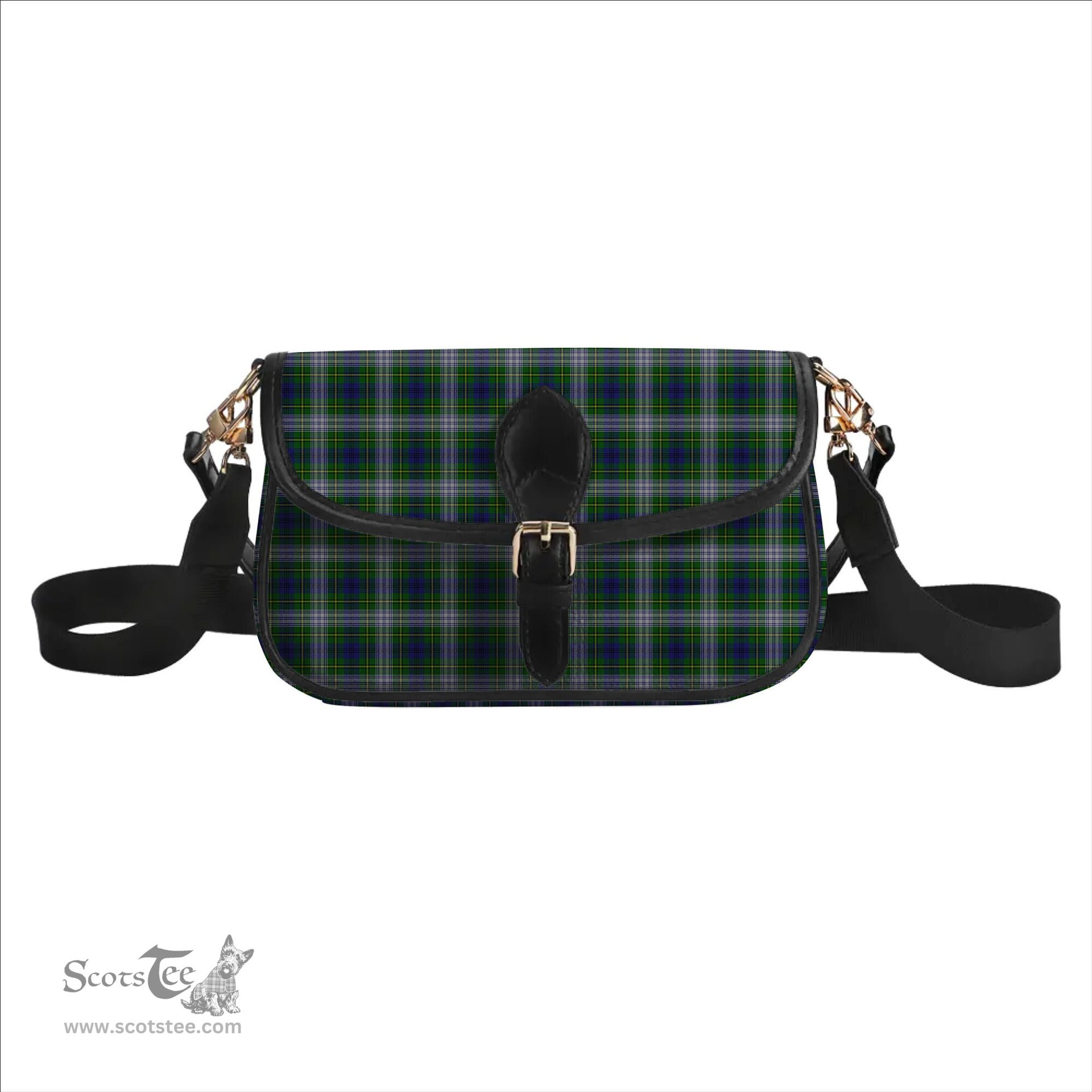 ScotsTee Shop Scottish Johnston Dress Dalgleish Tartan Women's Chain Crossbody Bag Square Bag