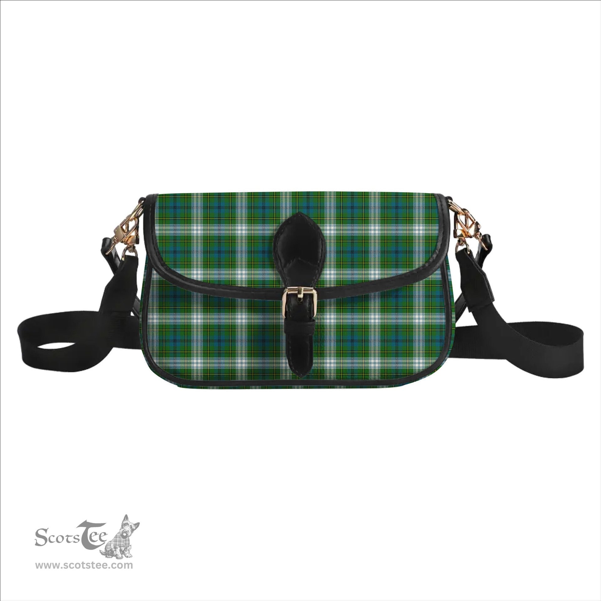 ScotsTee Shop Scottish Johnston Dress Ancient Tartan Women's Chain Crossbody Bag Square Bag