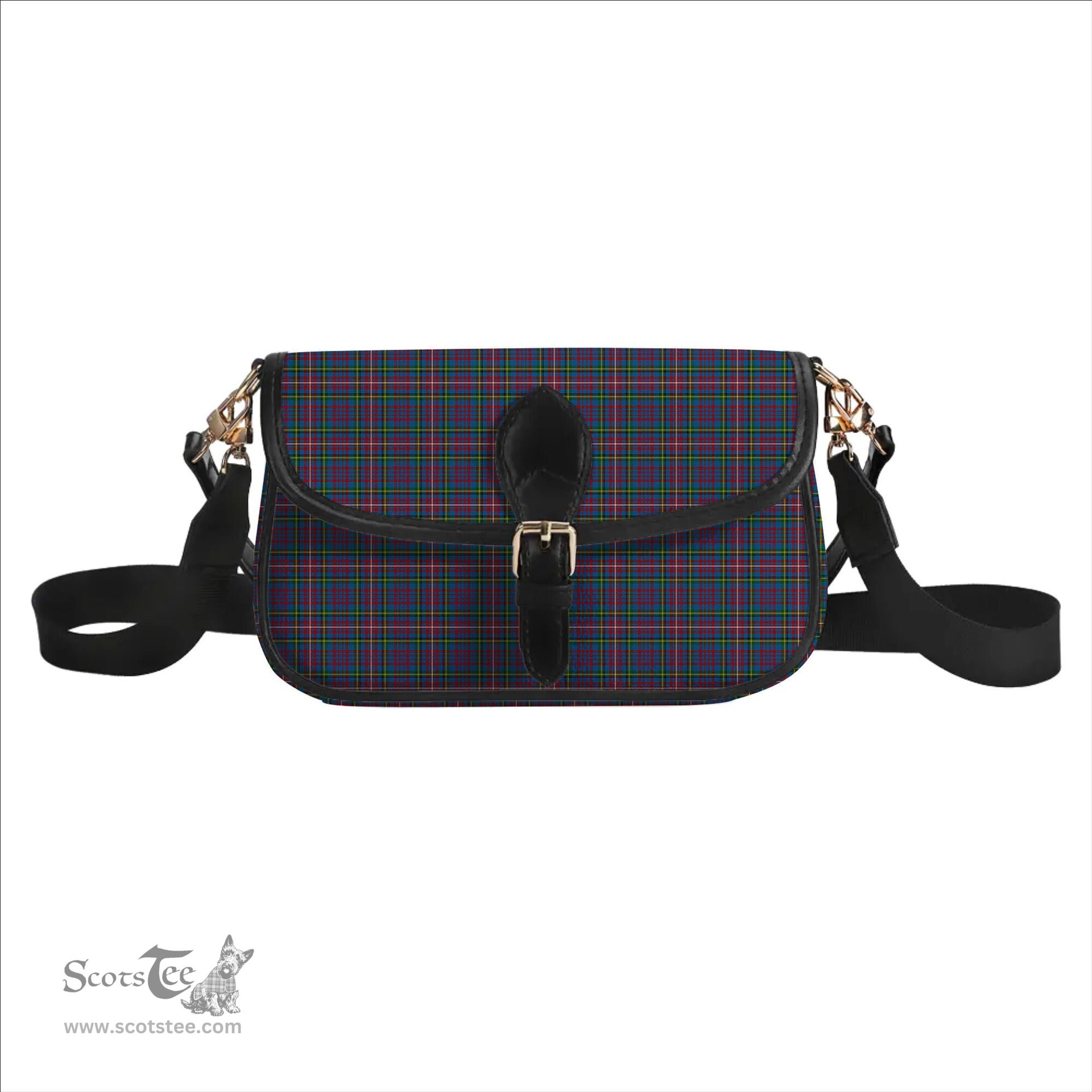 ScotsTee Shop Scottish Hyndman Tartan Women's Chain Crossbody Bag Square Bag