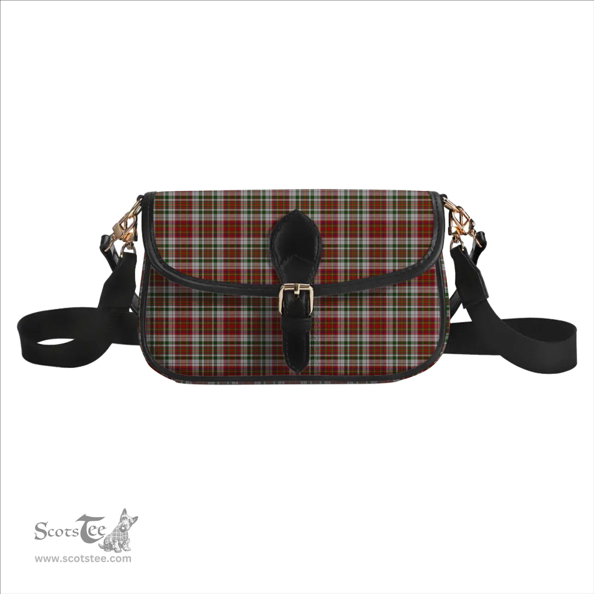 ScotsTee Shop Scottish MacAlister Dress Tartan Women's Chain Crossbody Bag Square Bag