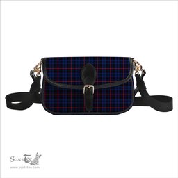 ScotsTee Shop Scottish MacCorquodale Modern Tartan Women's Chain Crossbody Bag Square Bag
