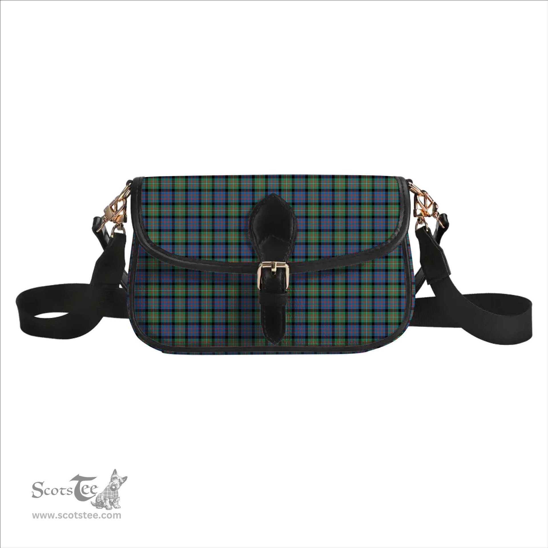 ScotsTee Shop Scottish MacDonell Of Glengarry Ancient Tartan Women's Chain Crossbody Bag Square Bag