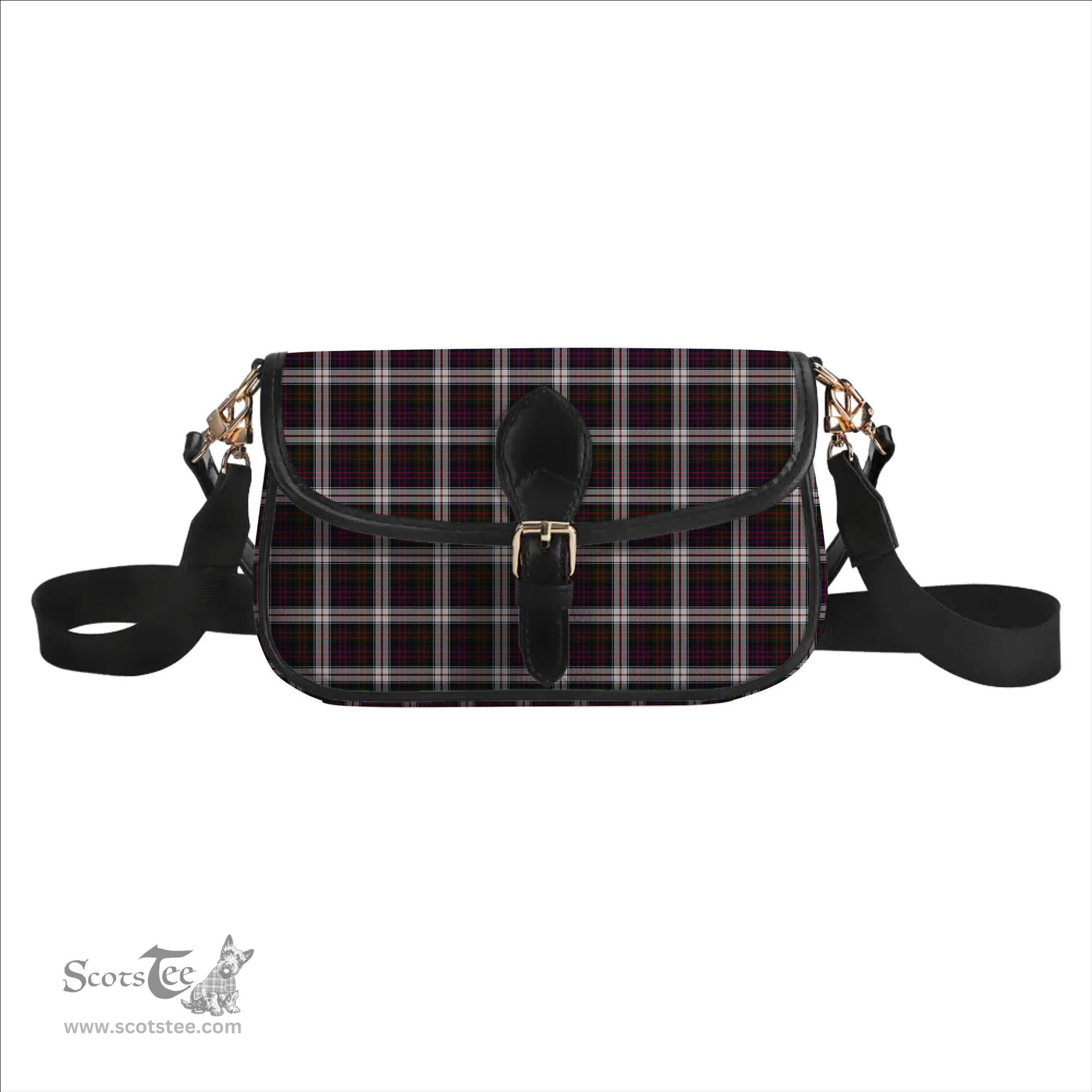 ScotsTee Shop Scottish MacDonald Dress Tartan Women's Chain Crossbody Bag Square Bag