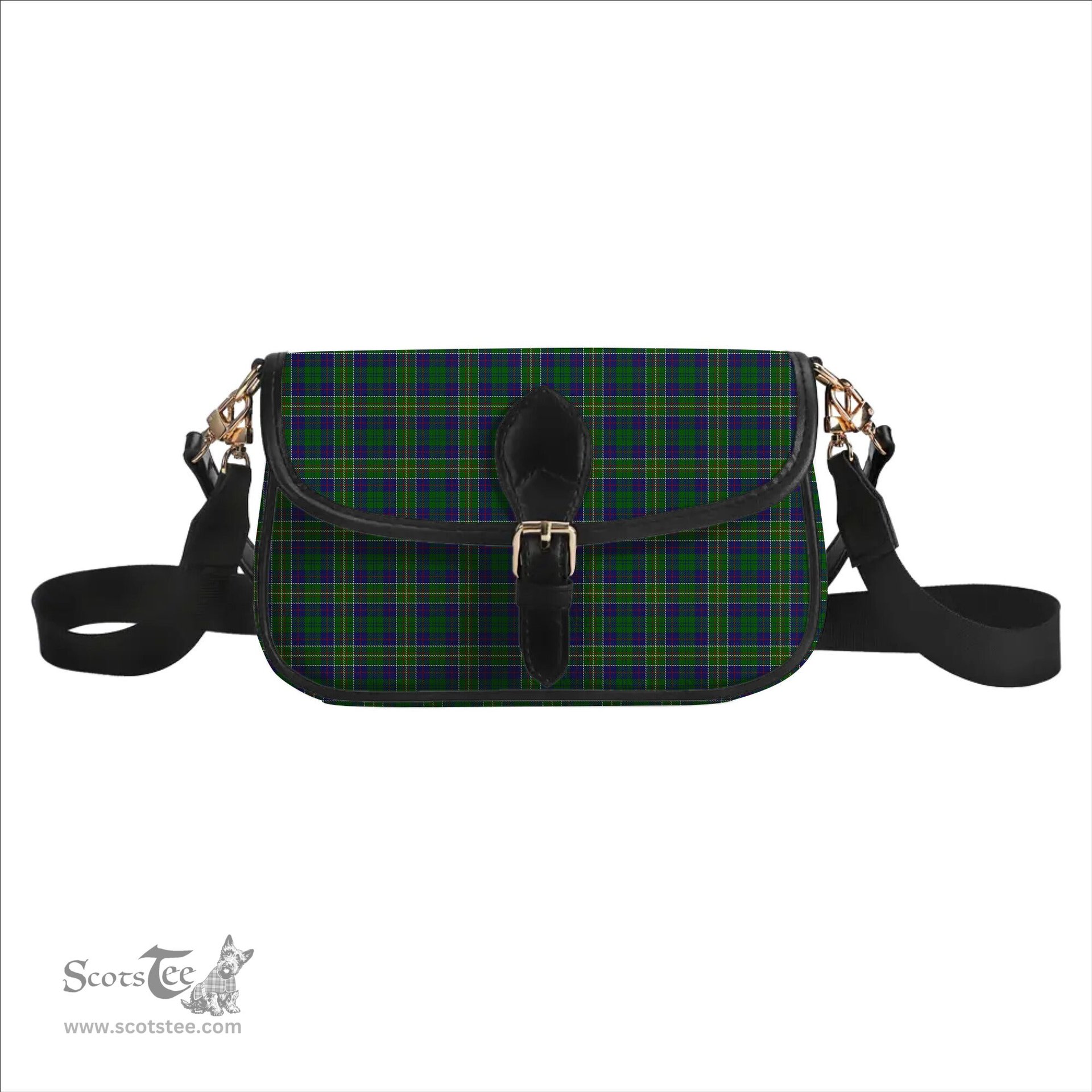 ScotsTee Shop Scottish Hunter of Hunterston Tartan Women's Chain Crossbody Bag Square Bag
