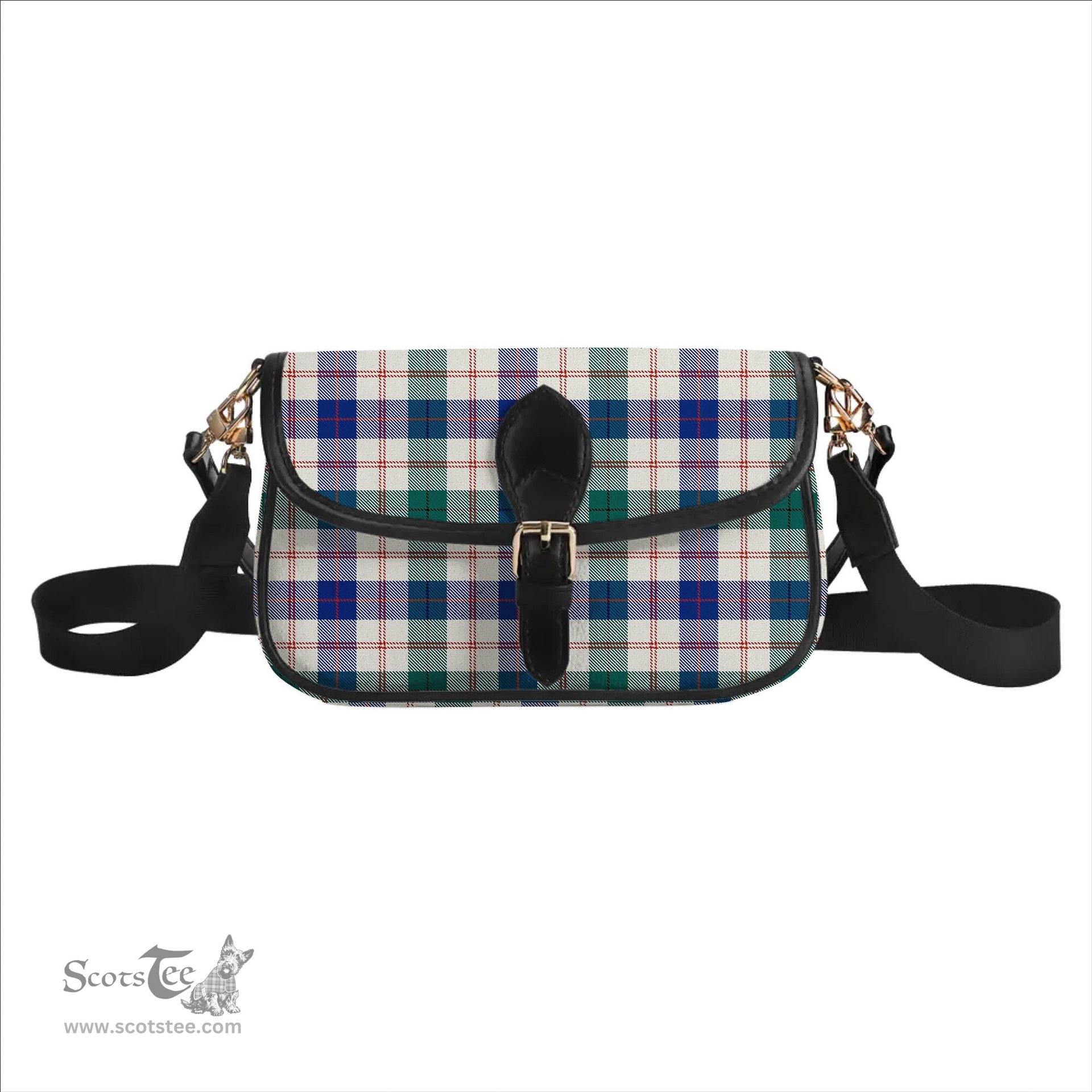 ScotsTee Shop Scottish Guthrie Dress Modern Tartan Women's Chain Crossbody Bag Square Bag
