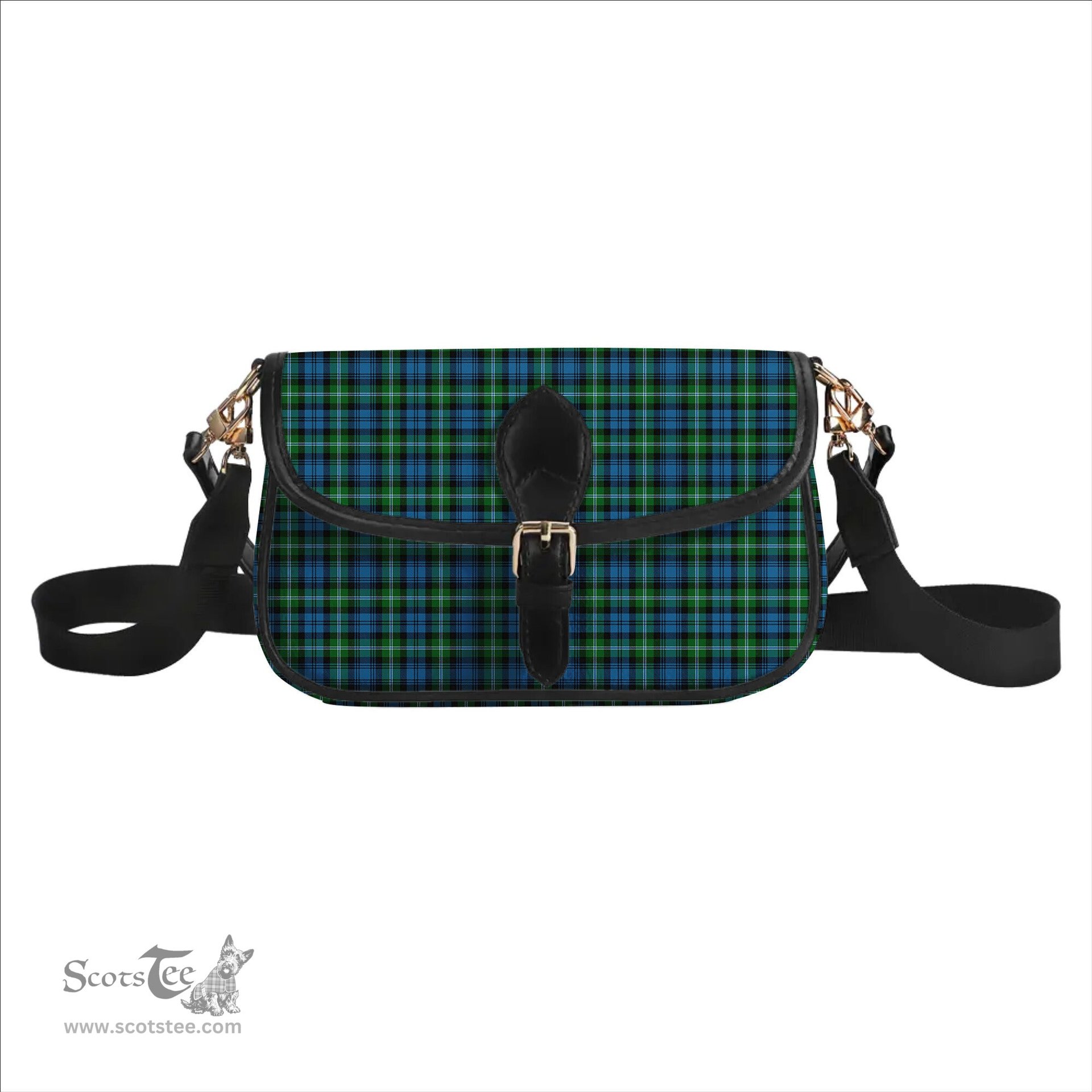 ScotsTee Shop Scottish Lyon SC Tartan Women's Chain Crossbody Bag Square Bag