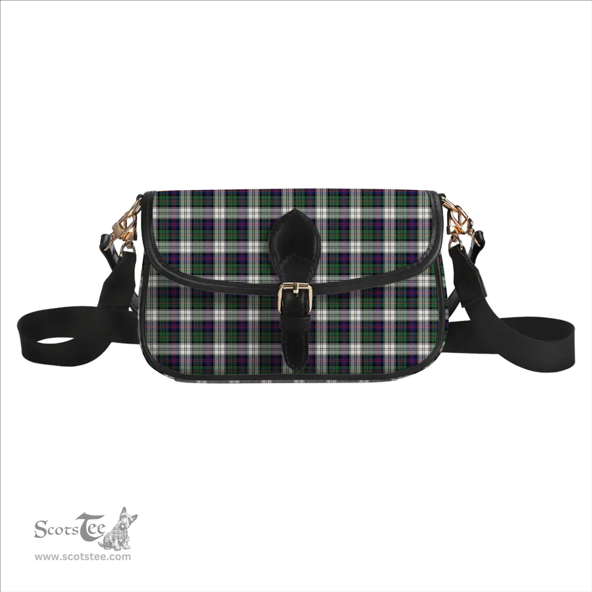 ScotsTee Shop Scottish MacCallum Dress Modern Tartan Women's Chain Crossbody Bag Square Bag