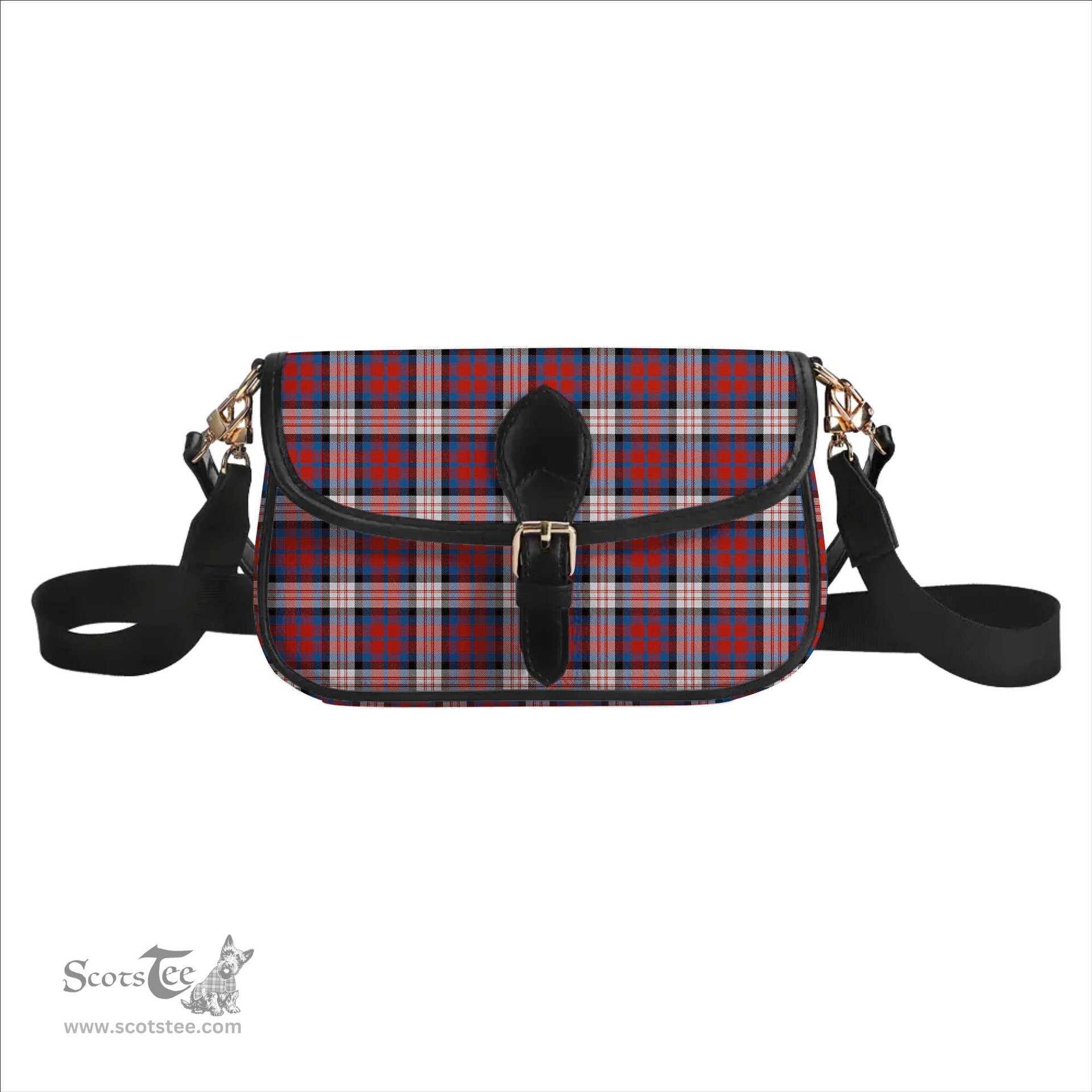 ScotsTee Shop Scottish MacDonald Dress Irish Ancient Tartan Women's Chain Crossbody Bag Square Bag