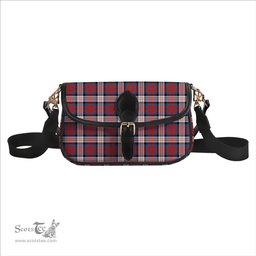 ScotsTee Shop Scottish MacDonald Dress Irish Ancient Tartan Women's Chain Crossbody Bag Square Bag