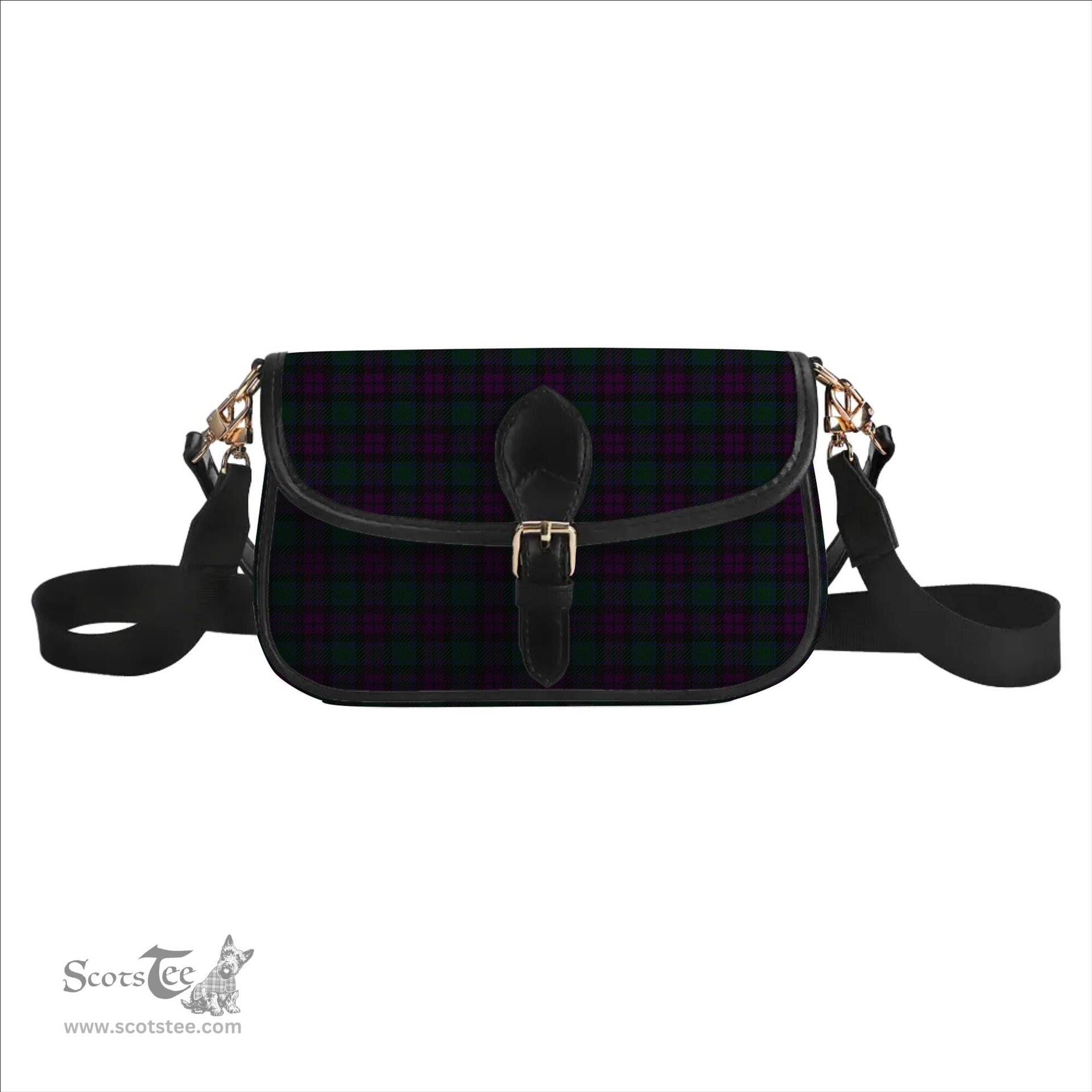 ScotsTee Shop Scottish MacArthur of Milton Hunting Tartan Women's Chain Crossbody Bag Square Bag