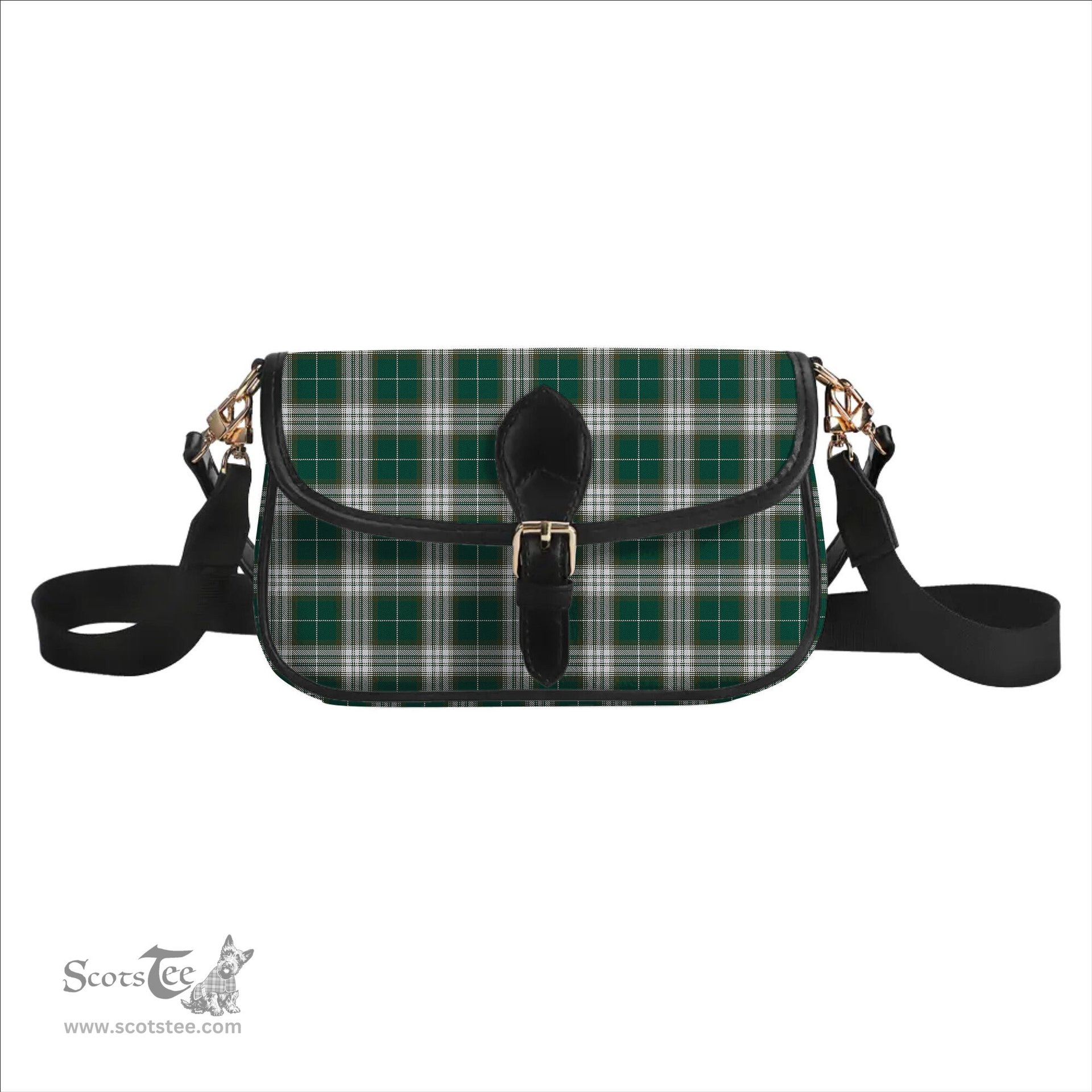 ScotsTee Shop Scottish Kelso Modern Clan Tartan Women's Chain Crossbody Bag Square Bag