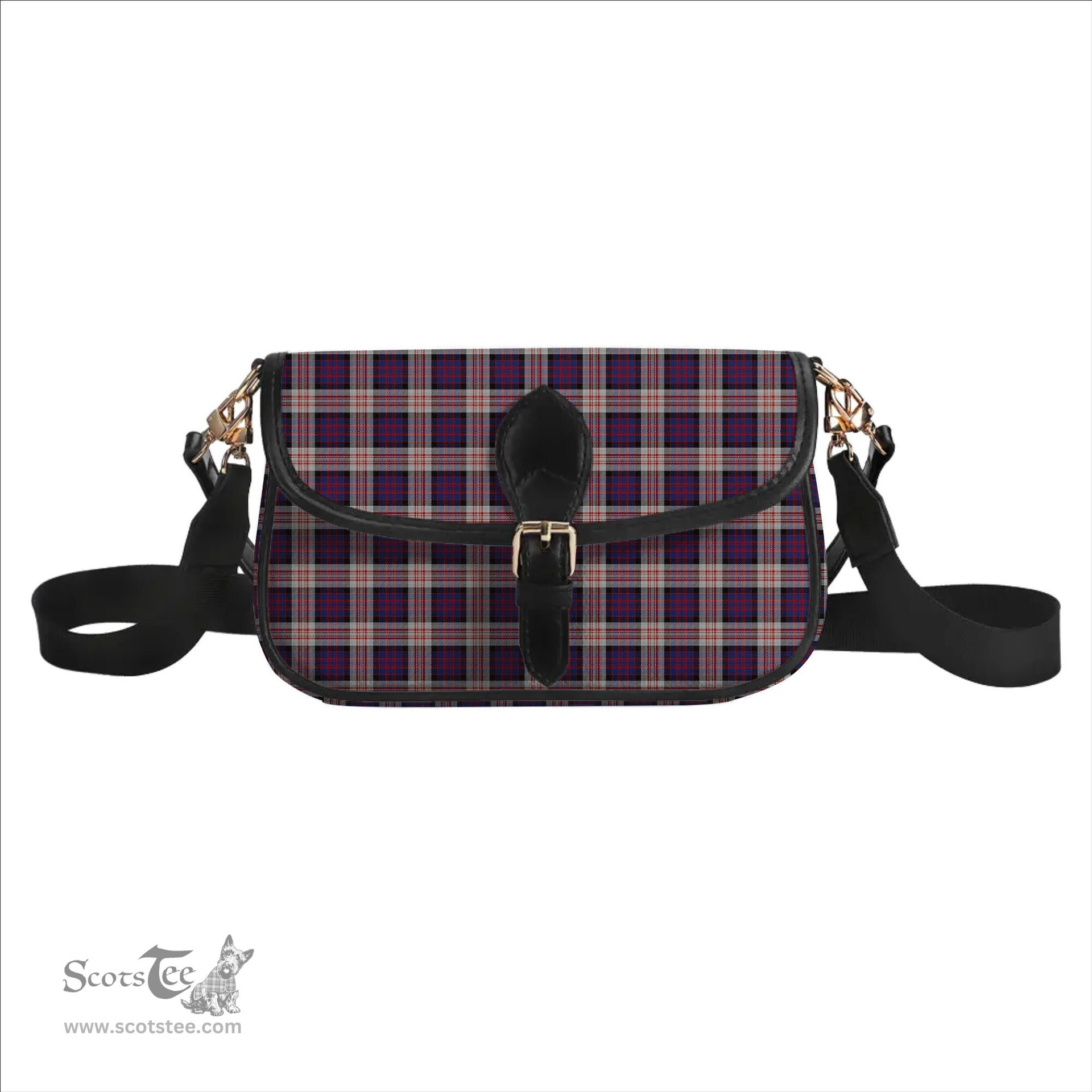 ScotsTee Shop Scottish MacDonald Pattern of Plaids Tartan Women's Chain Crossbody Bag Square Bag