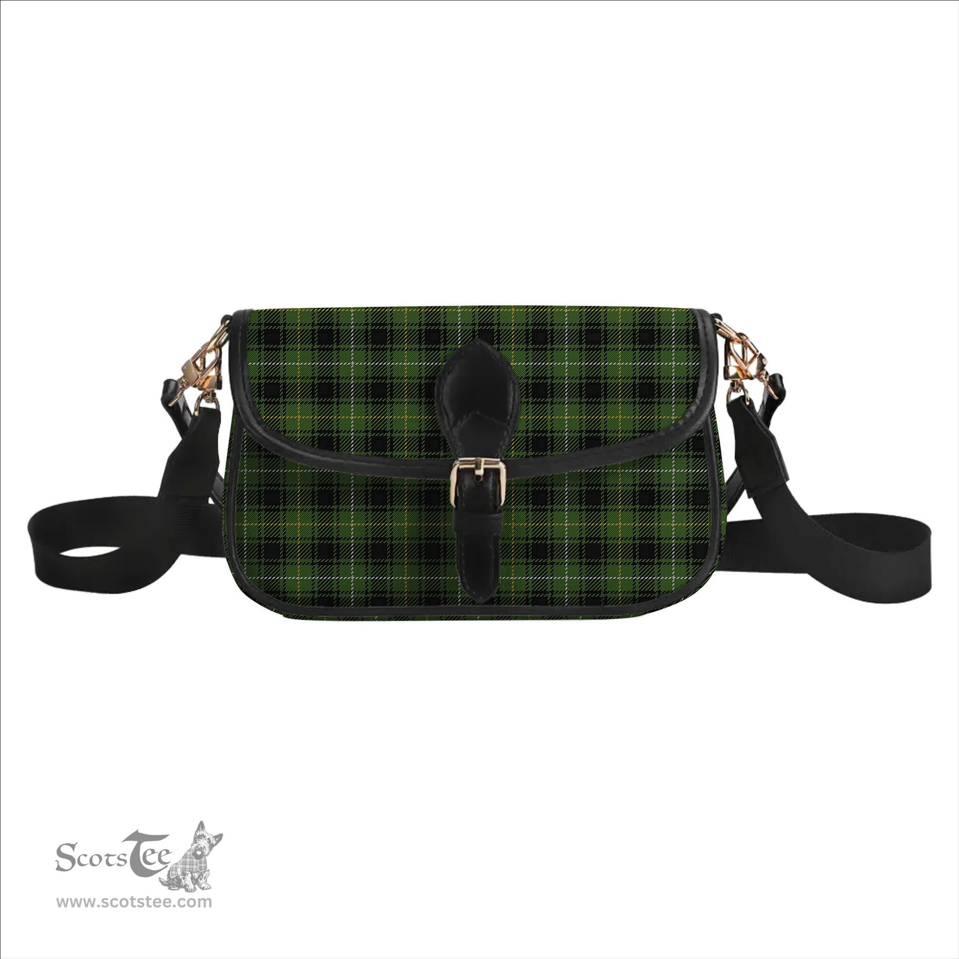 ScotsTee Shop Scottish MacIver Hunting Tartan Women's Chain Crossbody Bag Square Bag